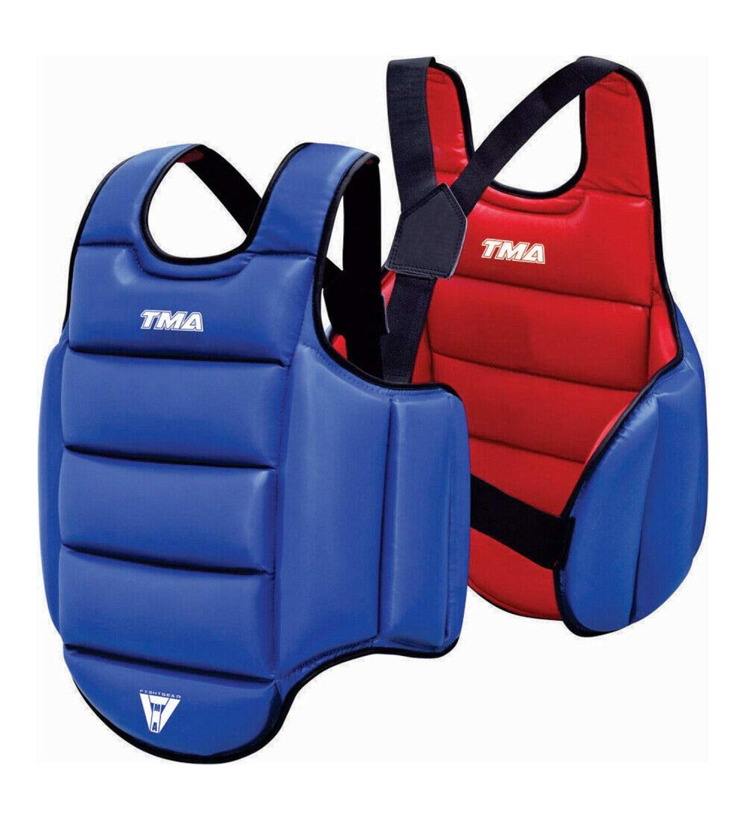Reversible TMA Boxing Body Protector | Adjustable Chest Guard for Kickboxing, MMA, Muay Thai | Sparring & Training Shield for Upper Belly | Taekwondo Large-X-Large - Buy Online on GoSupps.com