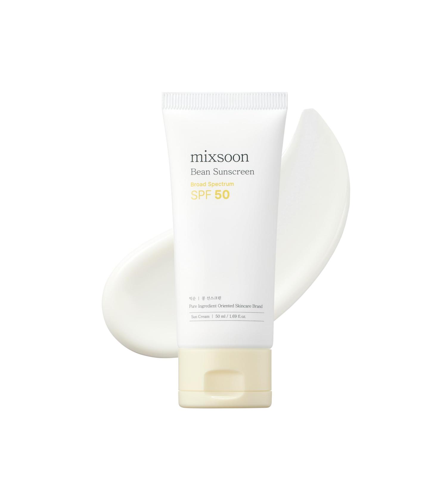 mixsoon Bean Sunscreen 1.69 Fl. Oz. / 50ml SPF 50 Airy Texture Type Lightweight No White Cast For Face Korean Glass Skin Care - Buy Online on GoSupps.com
