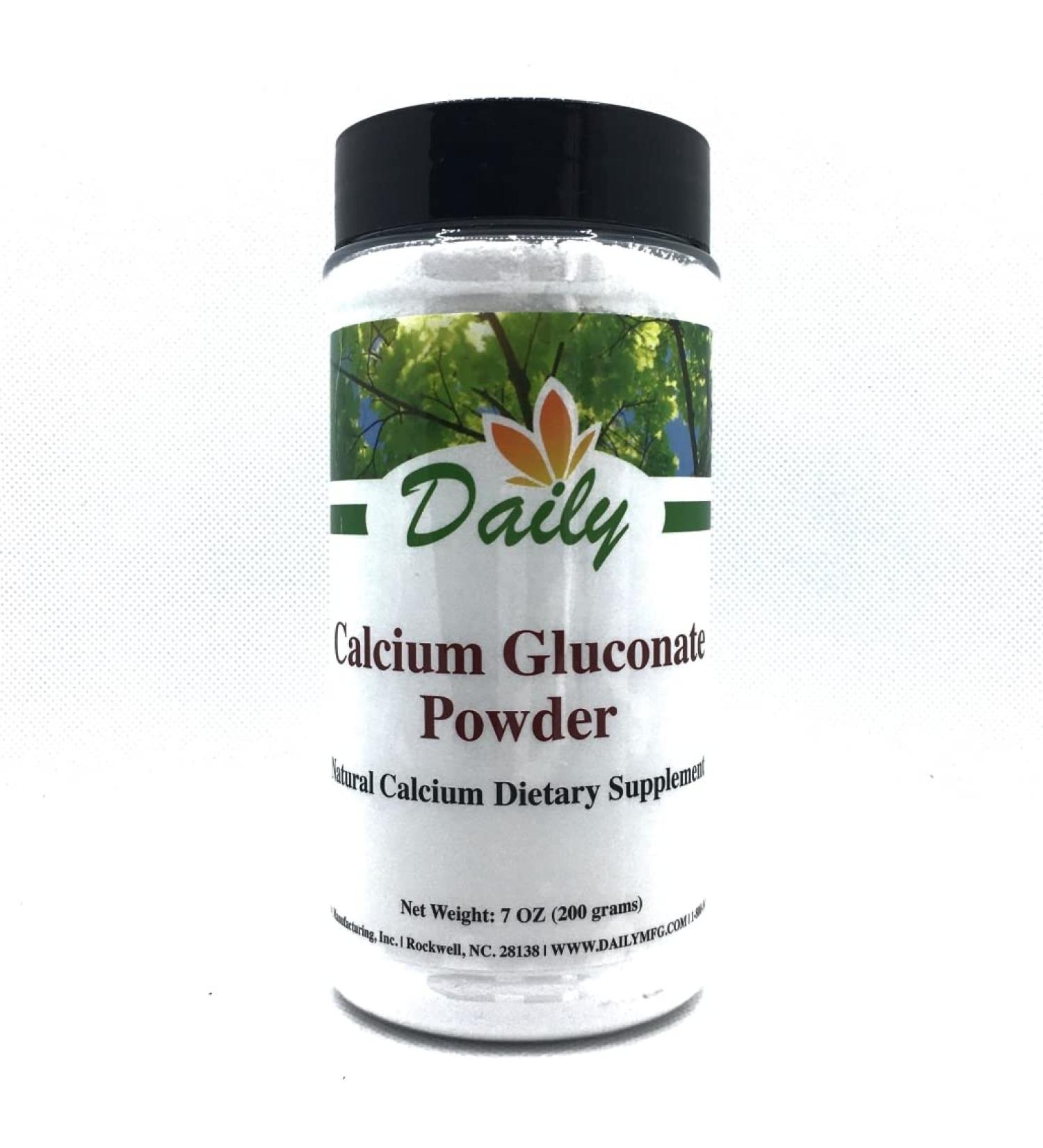 Daily's Calcium Gluconate Powder - 7 oz | Essential Calcium Supplement - Buy Online on GoSupps.com