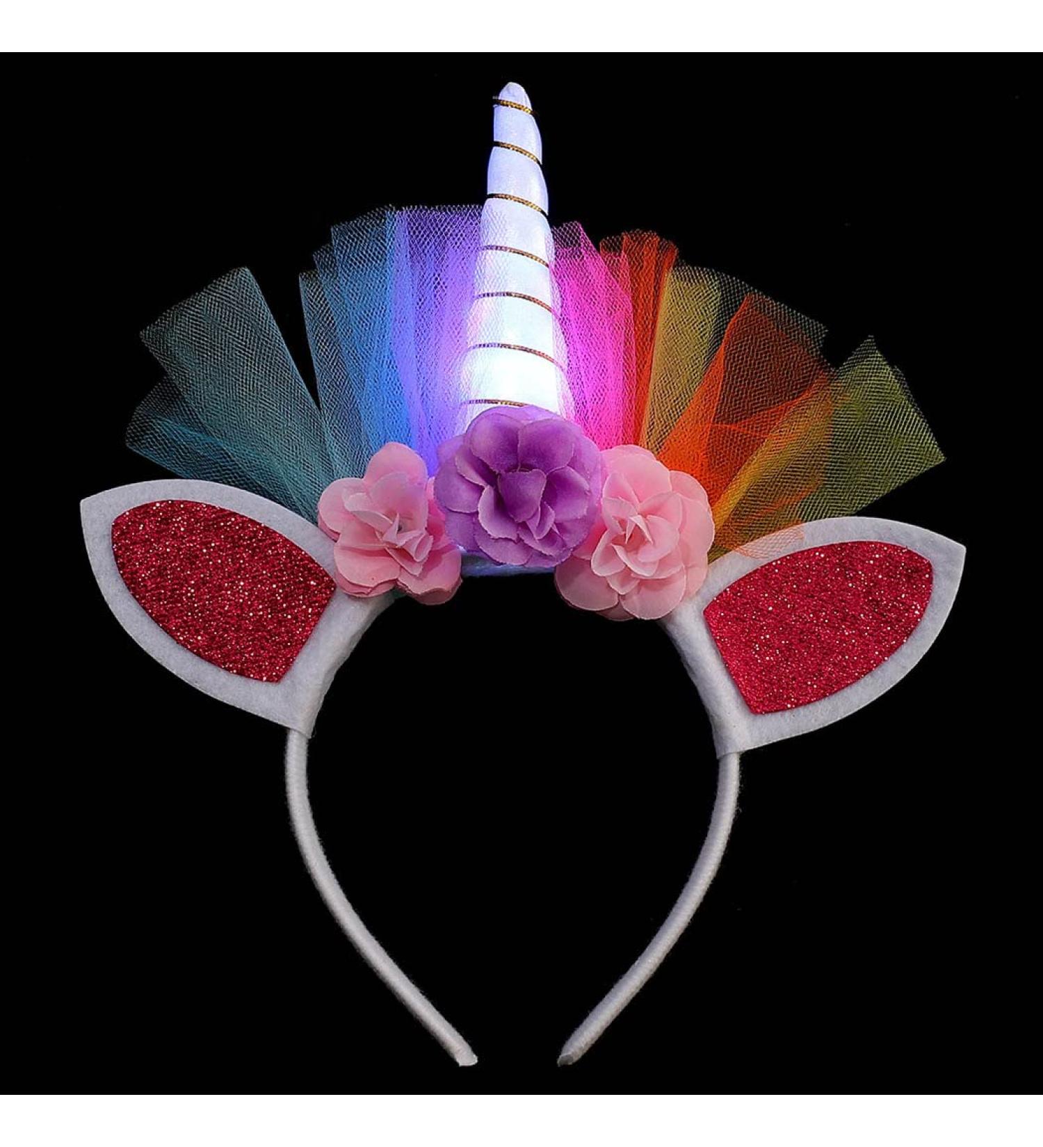 DRESBE LED Flower Headband - Luminous Festival Hair Accessory for Women & Girls - White - Buy Online on GoSupps.com