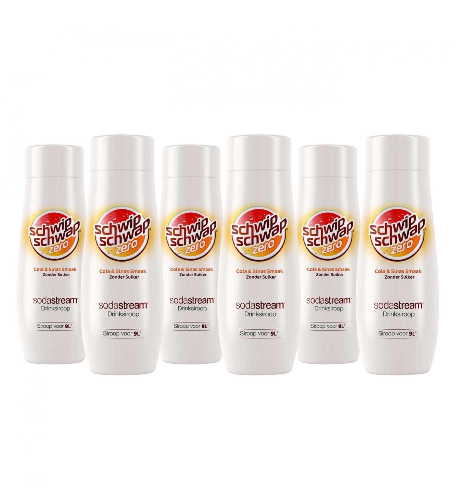 Sodastream Sirup Schwip Schwap Zero - 1x bottle results 9 liters of finished drink prepared in seconds and always fresh 6 -pack (6 x 440 ml)