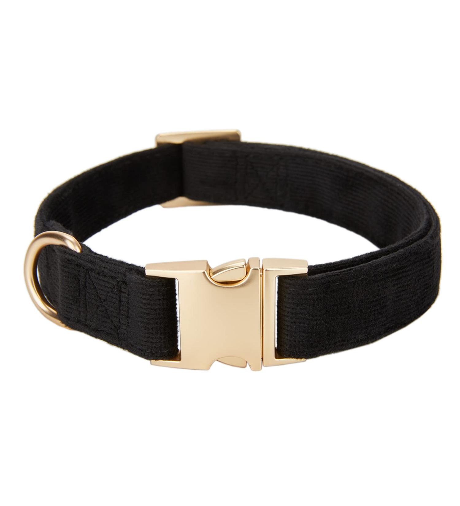YUDOTE Ultra-Soft Natural Cotton Dog Collar for Medium Dogs with Sensitive Skin - Black M (1 Pack) - Ideal for Sensitive Pups - Buy Online on GoSupps.com
