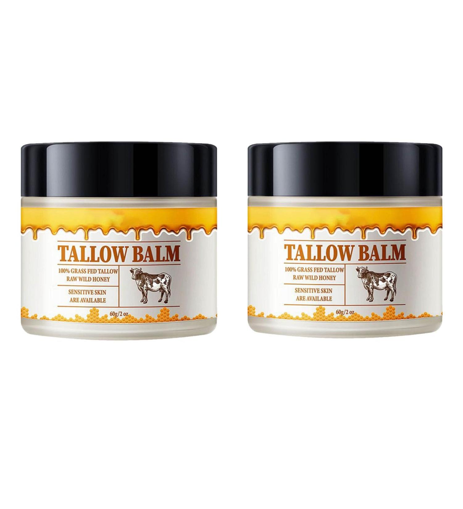  G n rique Beef Tallow for Skin Beef Tallow Moisturizing Cream Skin Care Honey Balm Body Moisturizer for Suitable for All Skin Types 60g (2Pcs A) - Buy Online on GoSupps.com