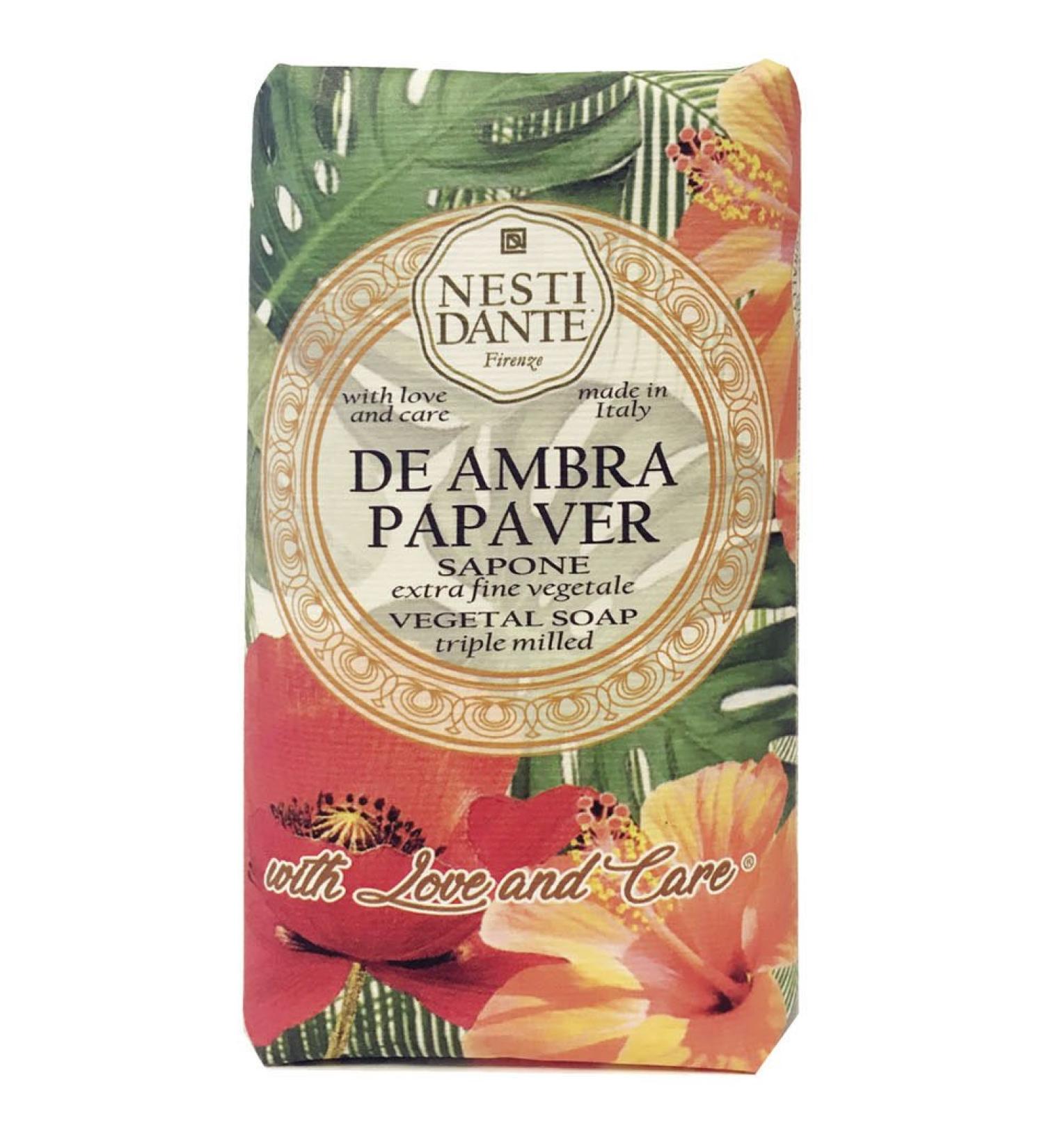 Shop NESTI DANTE Dante de Ambra Papaver No.9 Soap 250g - Premium Italian Fragrance - International Shipping Available - Buy Online on GoSupps.com