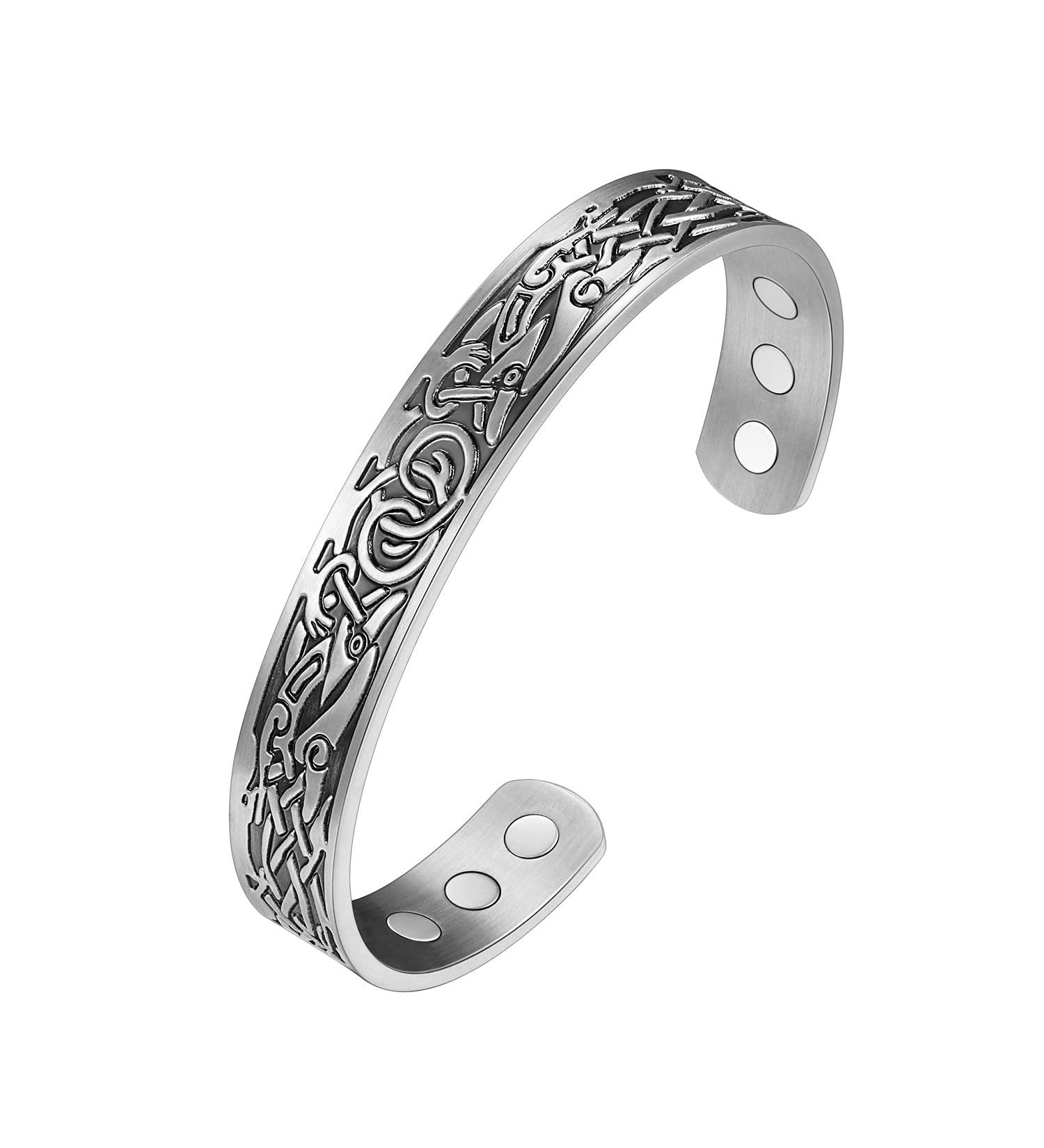 Jeracol Copper Magnetic Bracelet for Men and Women - 6 Strong Magnets - Adjustable Cuff Bangle - Jewelry Gift Box Included - Buy Online on GoSupps.com