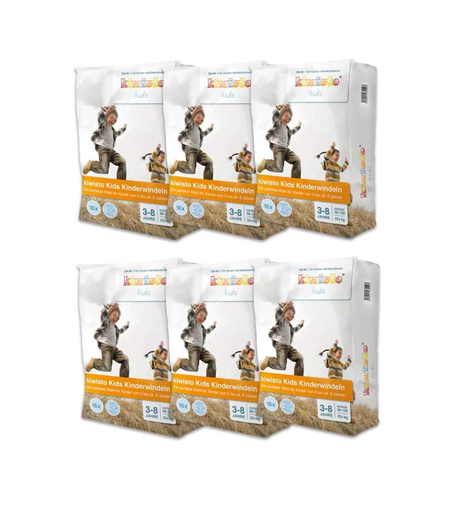 Kiwisto Kids Size 7 Diapers - Megapack of 96 (22+ kg 55-66 cm Hip) | International Shipping Available - Buy Online on GoSupps.com