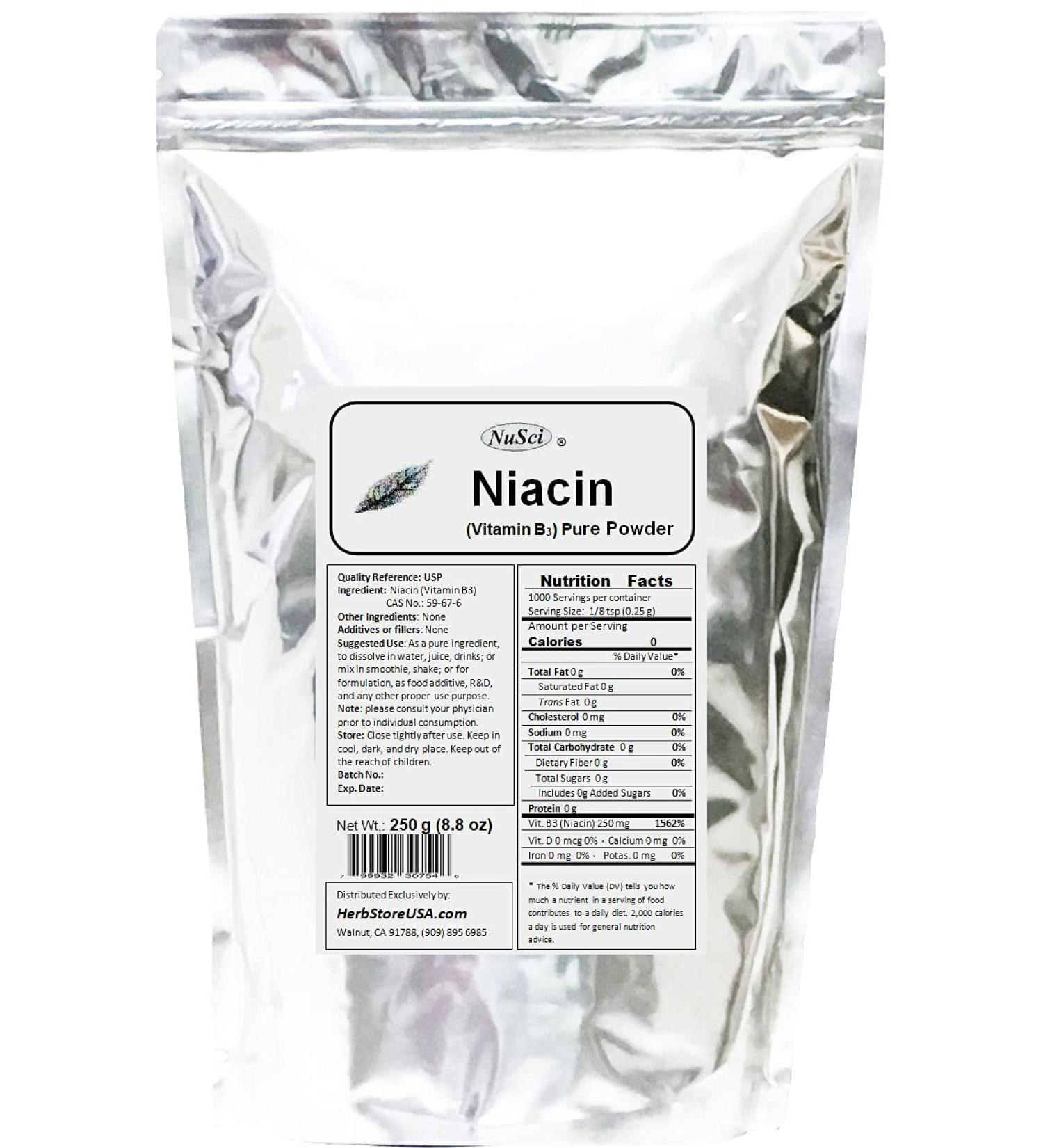 Niacin Vitamin B3 Pure Powder (250 Grams (8.8 oz)) 8.82 Ounce (Pack of 1) - Buy Online on GoSupps.com