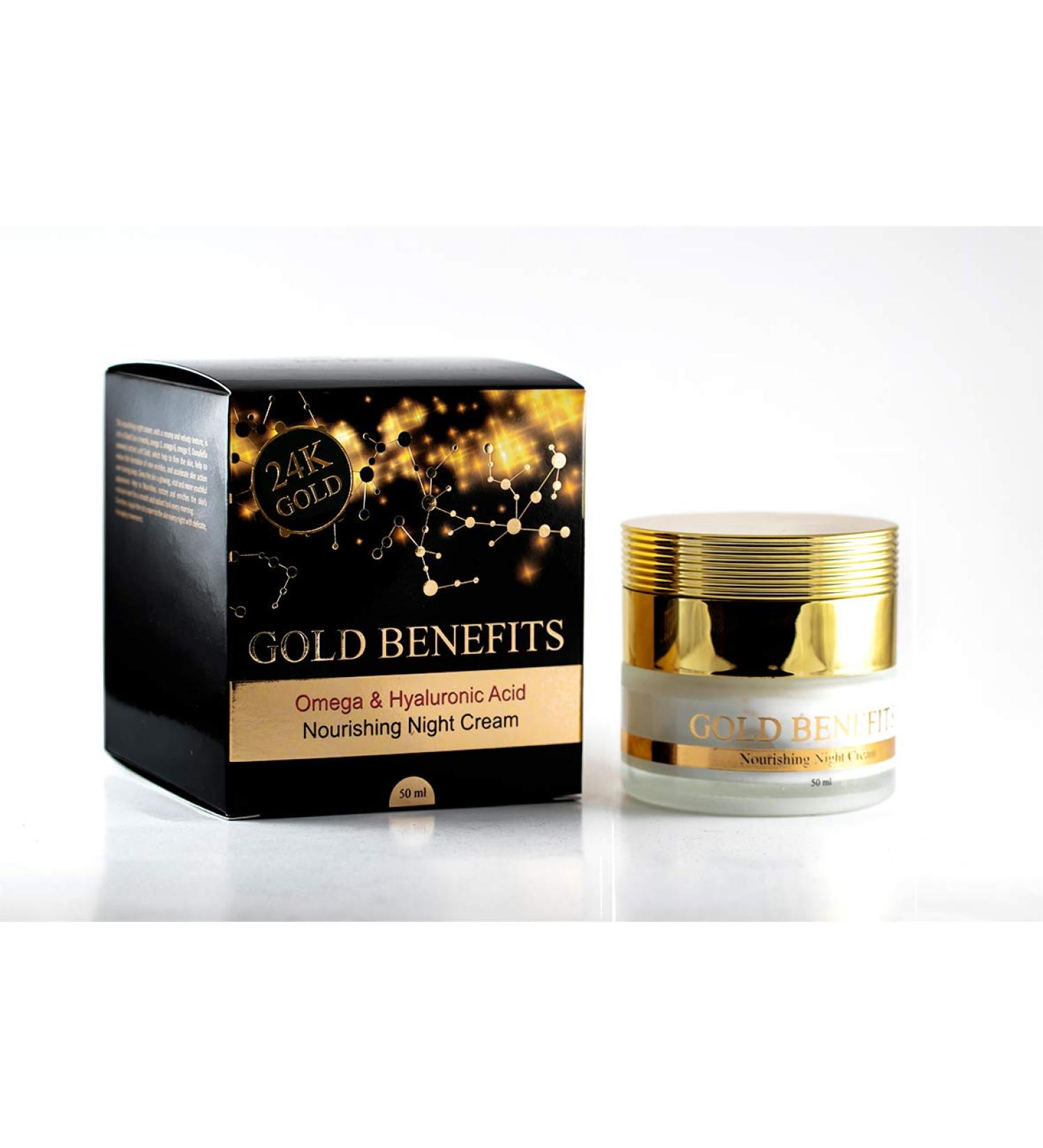 Nourishing Night Cream with Gold | 24k Dead Sea Minerals for Youthful Glow & Wrinkle Reduction - Buy Online on GoSupps.com