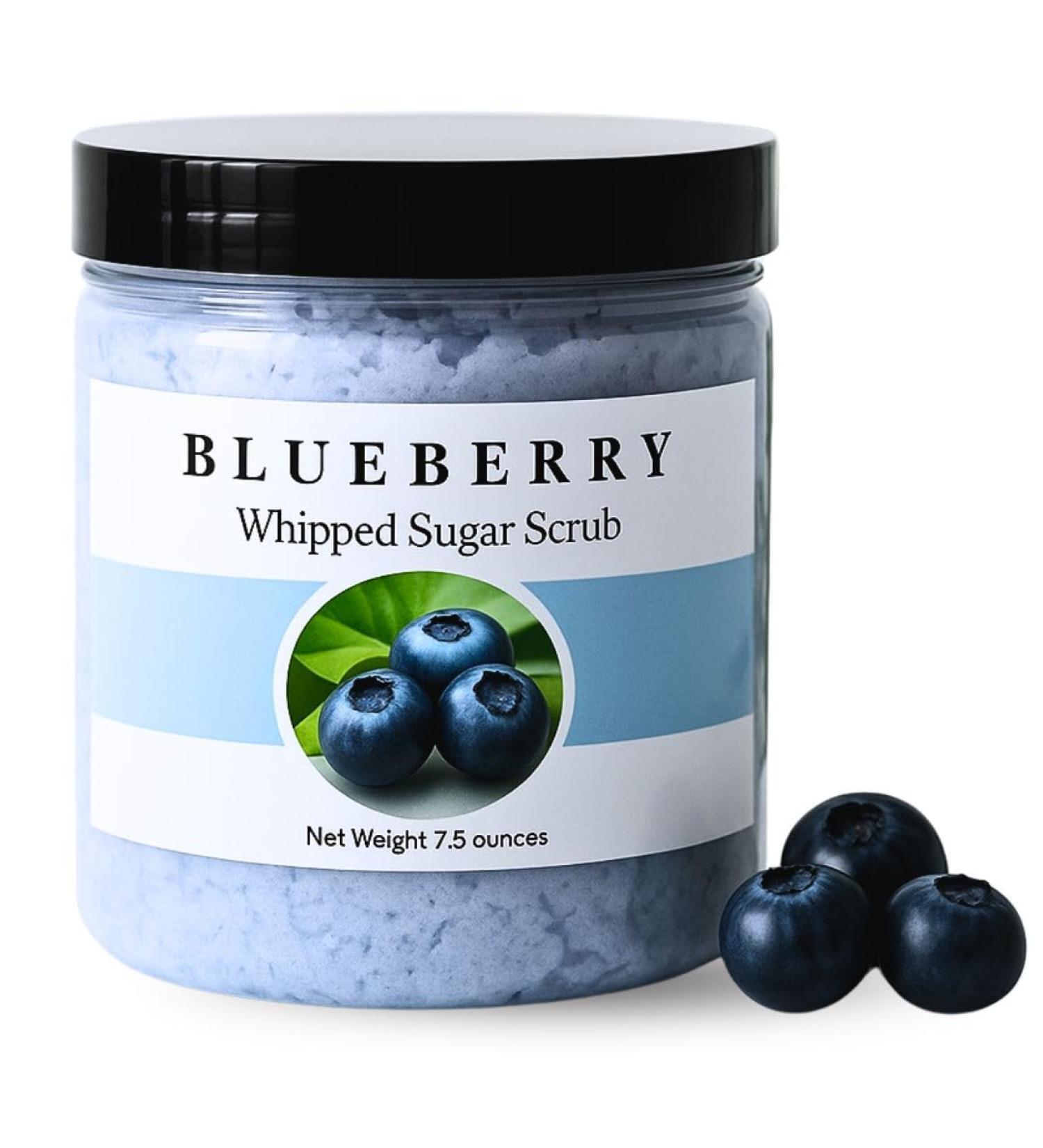 Nature Skin Shop Blueberry Whipped Sugar Scrub 8oz Foaming Body Polish for Exfoliating & a Healthy Glow - Buy Online on GoSupps.com
