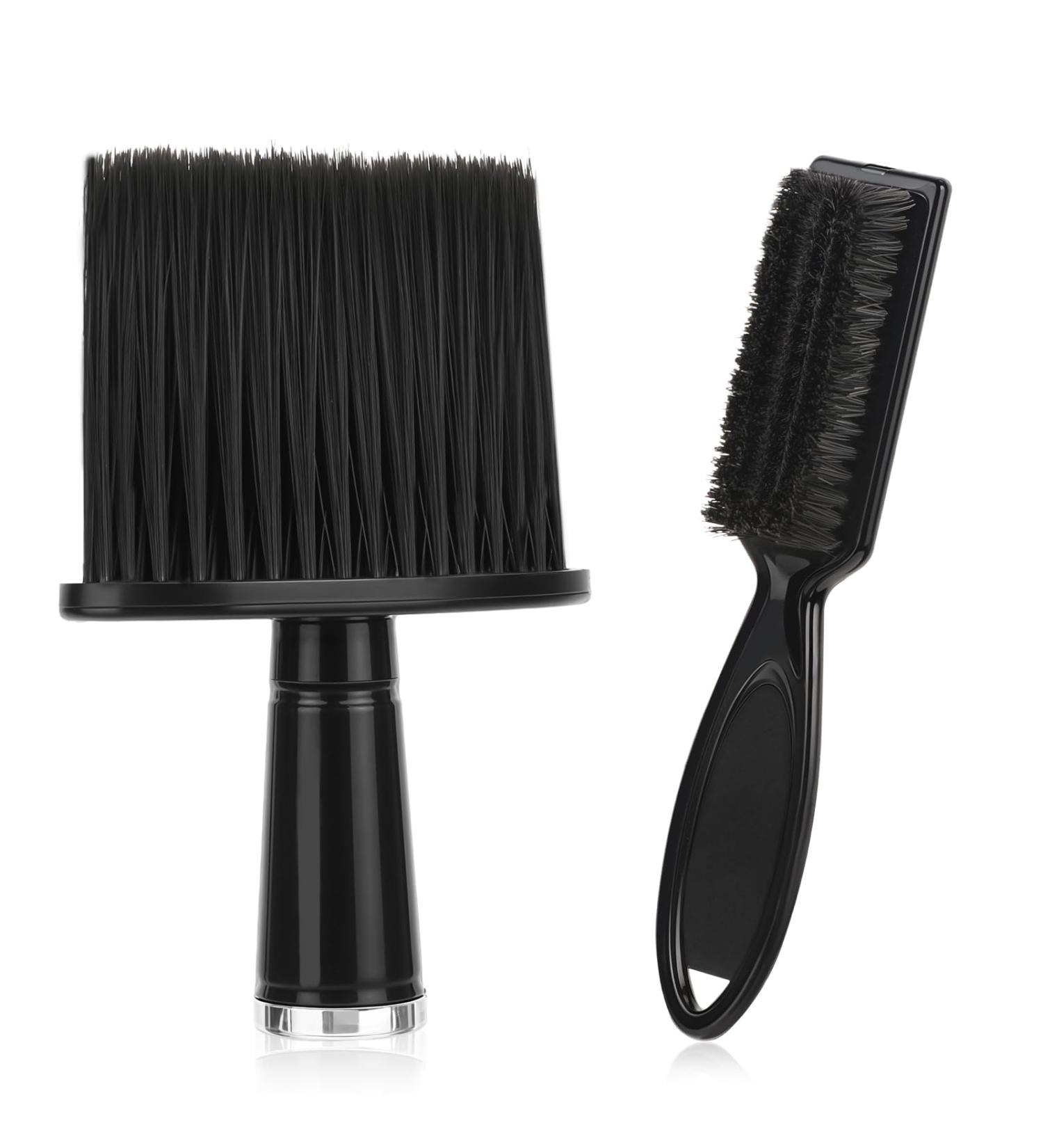 Jeffdad 2 Pieces Barber Brush Set Barber Neck Duster Brush Barber Hair Blade Clipper Cleaning Brush Soft Nylon Trimmer Shaver Razor Cleaning Brush Professional Barber Styling Tool - Buy Online on GoSupps.com