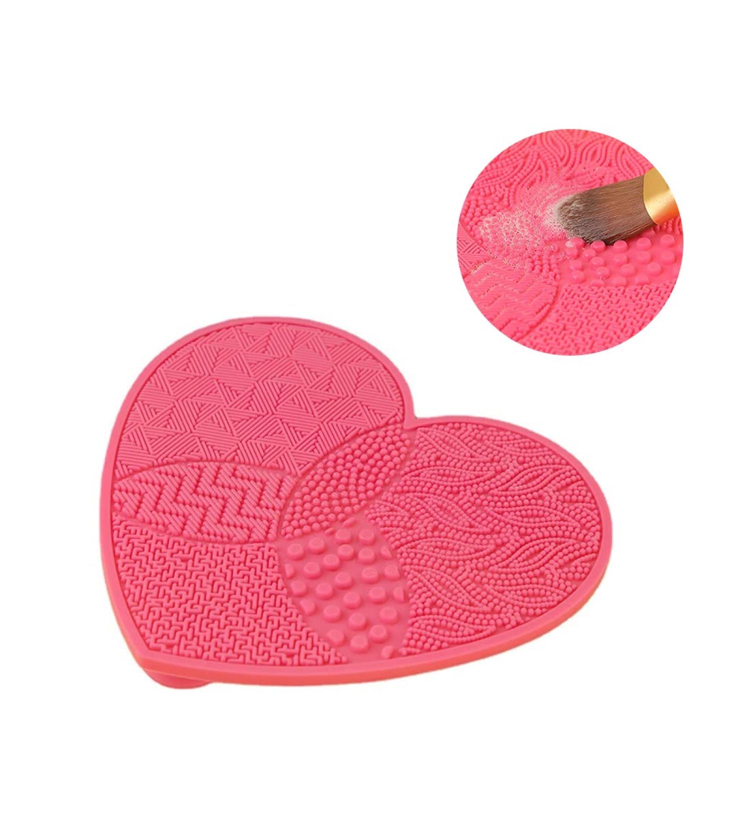LEEQBCR Silicone Cleaning Brush - Pink Cosmetic Brush Cleaning Pad with Suction Cup for Makeup Tool Hygiene - Buy Online on GoSupps.com