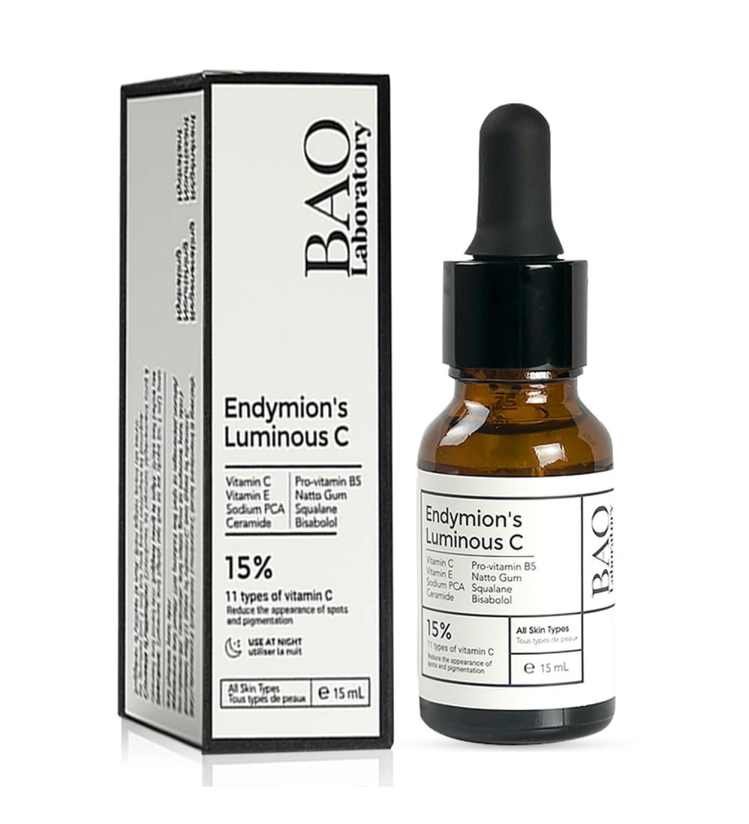 ENDYMION S LUMINOUS C Face Serum | Bisabolol, Squalane, Vitamin C &E | Multi Vitamin Serum for Brightening, Regenerating And Refreshing Skin| For All Skin Types (15 ML) 0.5 Fl Oz (Pack of 1) - Buy Online on GoSupps.com