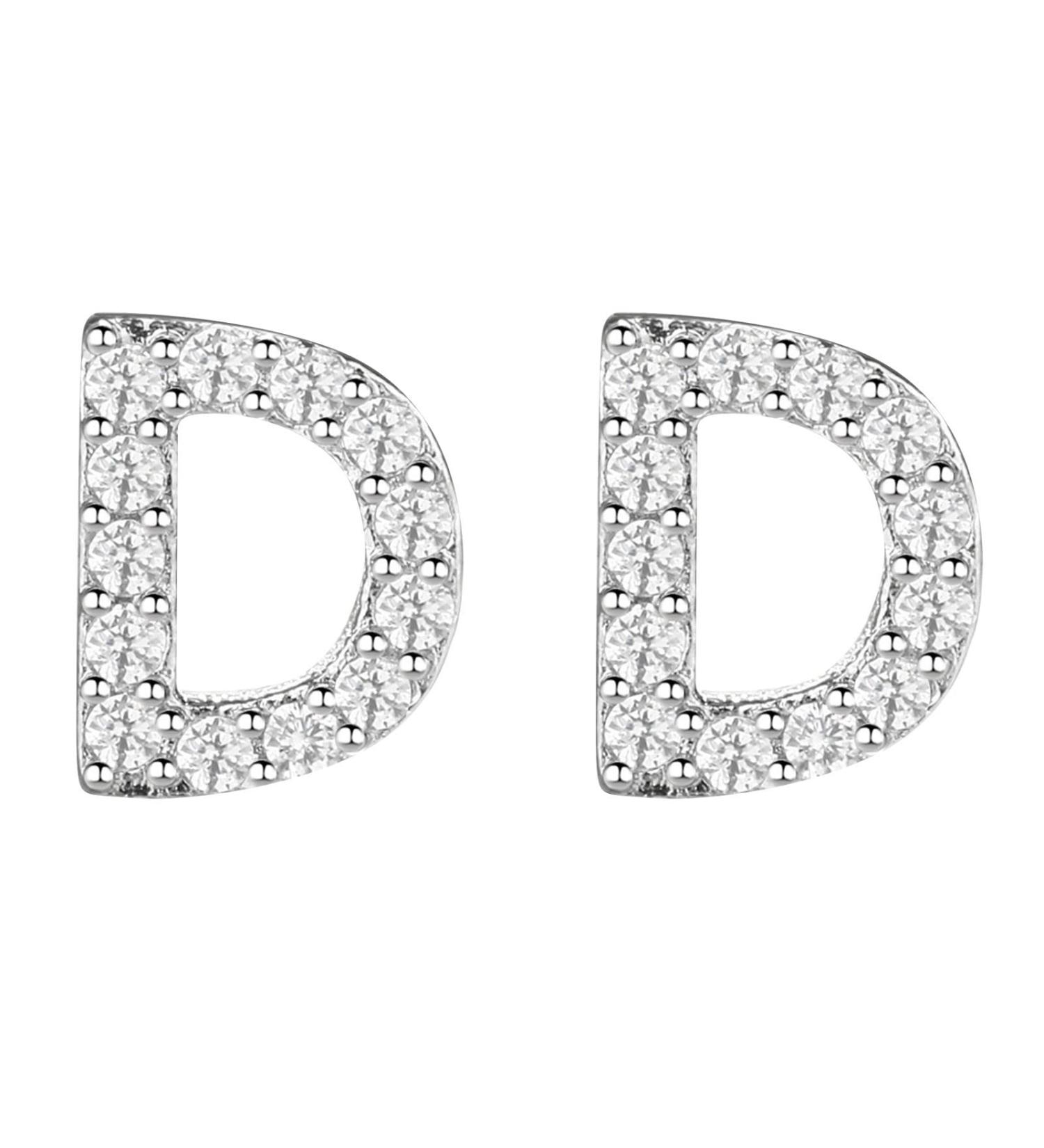 Earrings for Women 26 Earrings Earrings Girls Initial for Women Fashion Alphabet Simulated Faux Diamond Stud Earrings for Earrings for Women - Buy Online on GoSupps.com