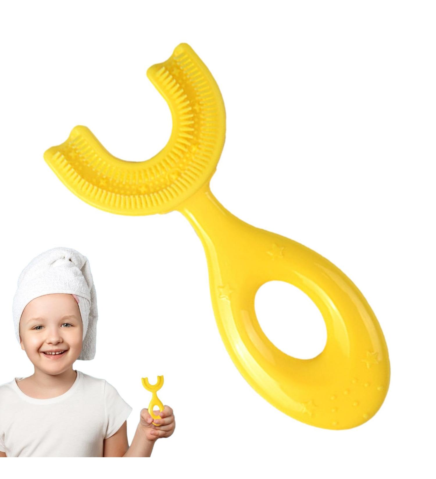 Buy Generic Silicone U-Shaped Toothbrush for Kids | Best Hand Toothbrush for Ages 6-12 | Safe & Effective Oral Care for Boys & Girls - Buy Online on GoSupps.com