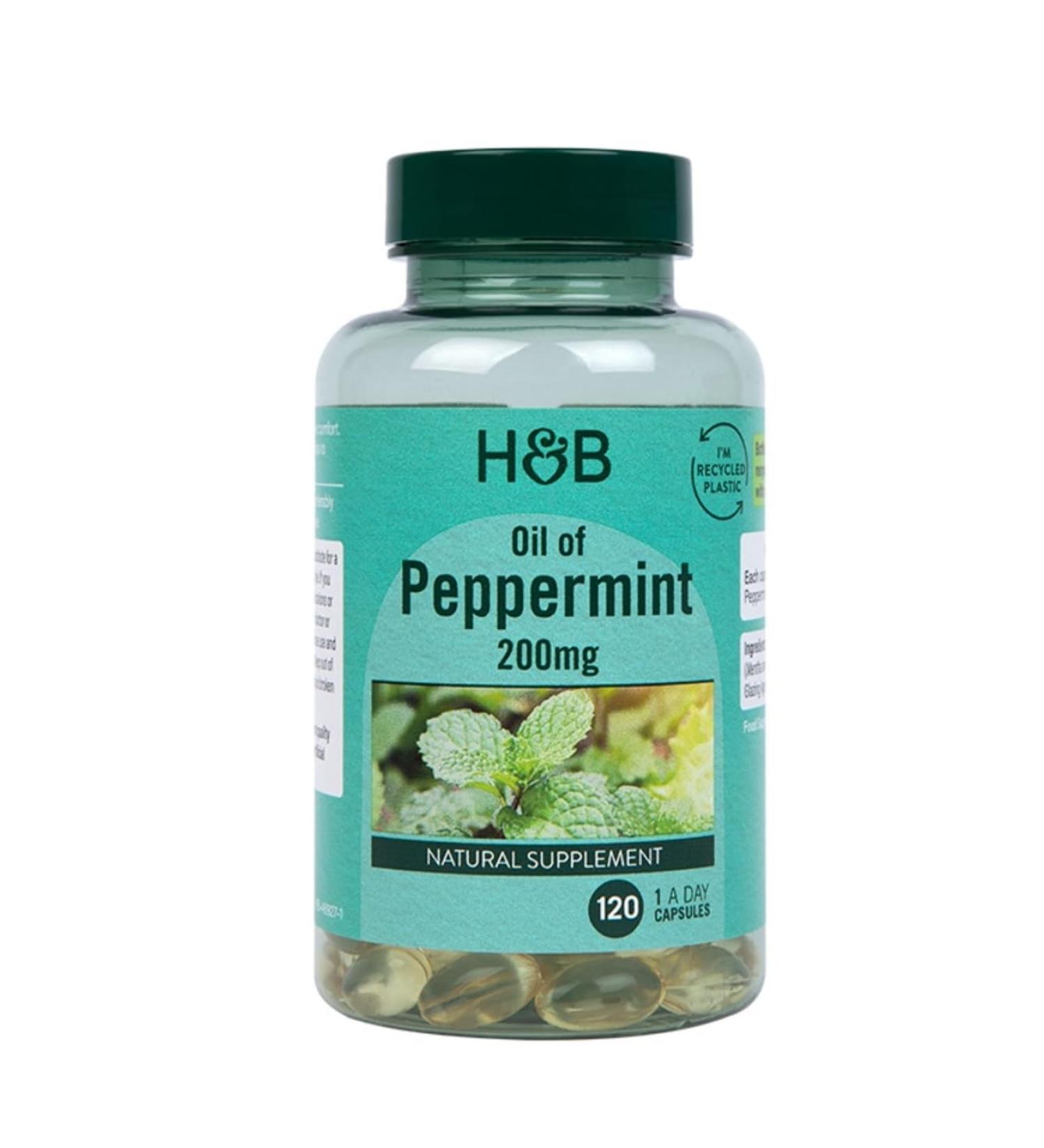 Holland and Barrett Oil of Peppermint 60 Capsules
