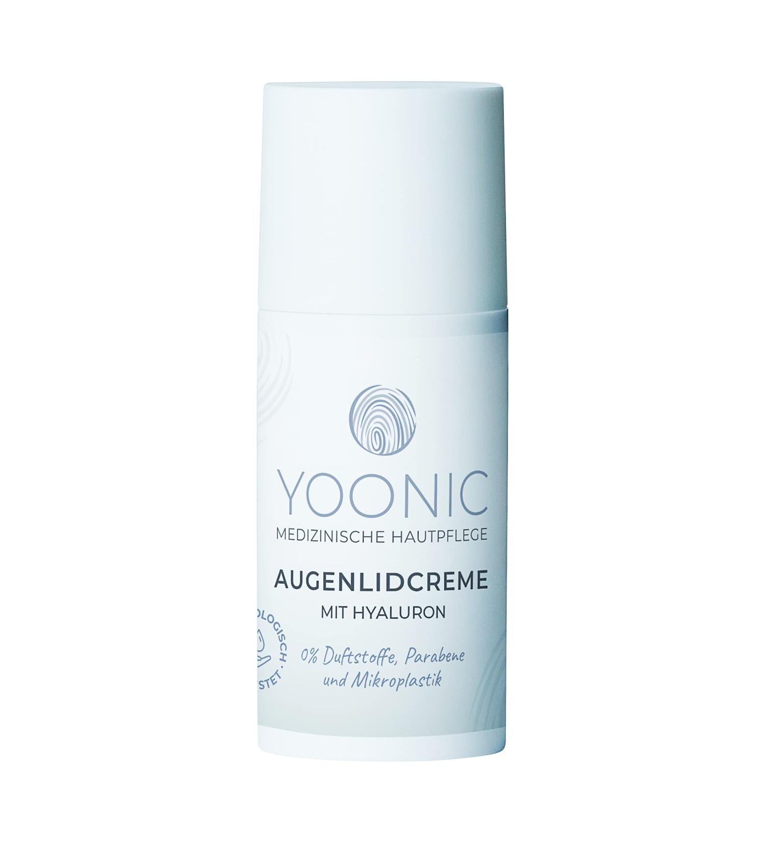 Yoonic Eyelid Cream with Hyaluron & HGA Complex | Hypoallergenic Day & Night Care for Psoriasis Neurodermatitis & Hay Fever 15ml - Buy Online on GoSupps.com