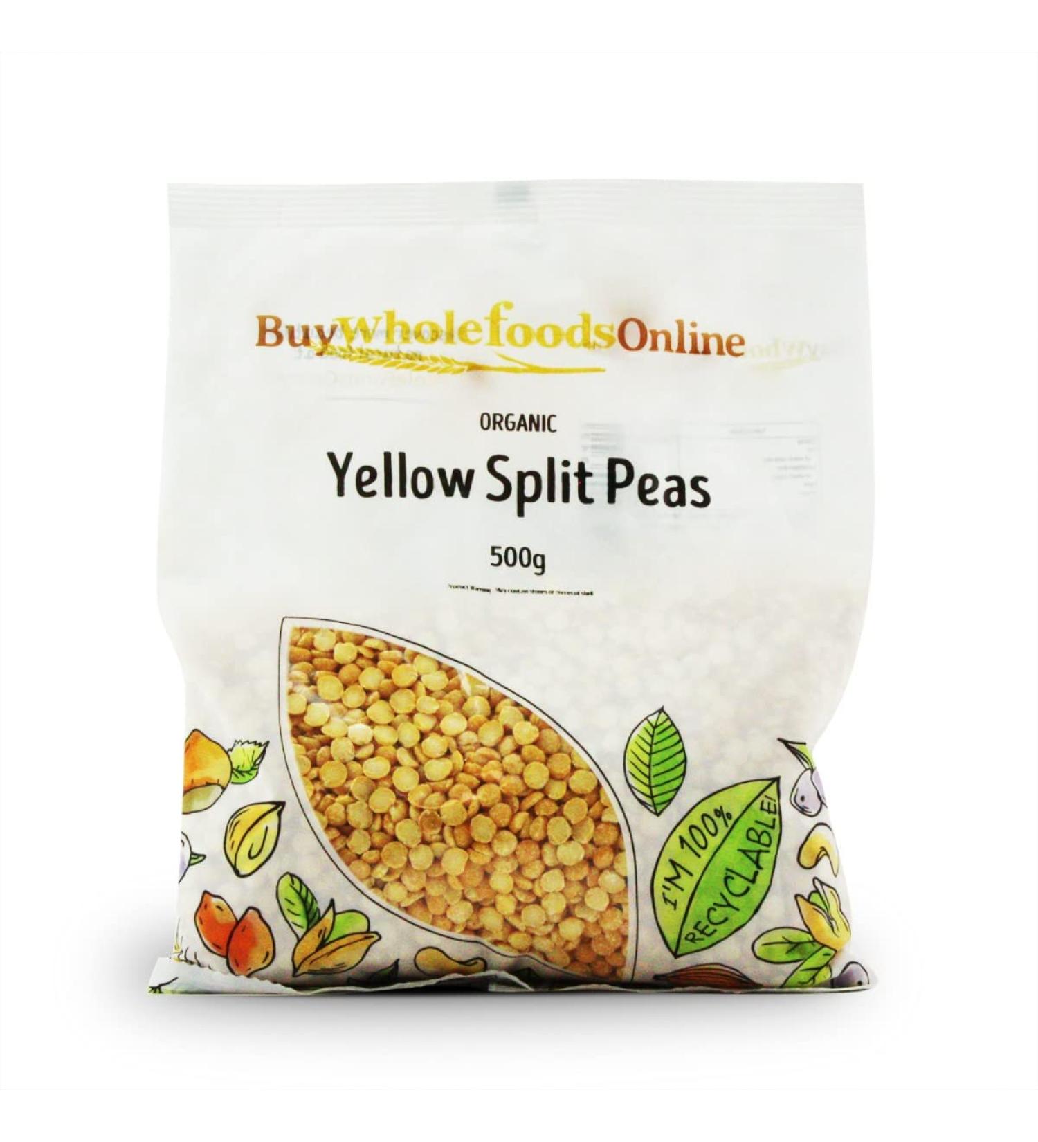 Organic Yellow Split Peas 500g (BWFO)