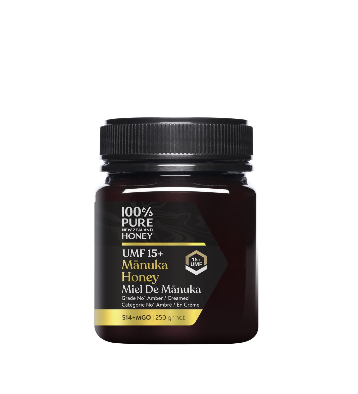 Manuka Honey New Zealand 100% Pure UMF 15+ MGO 514+ Raw & Unfiltered Certified Award Winning Silky Smooth Taste & Texture 250 g UMF 15+ 250g (Pack of 1) - Buy Online on GoSupps.com
