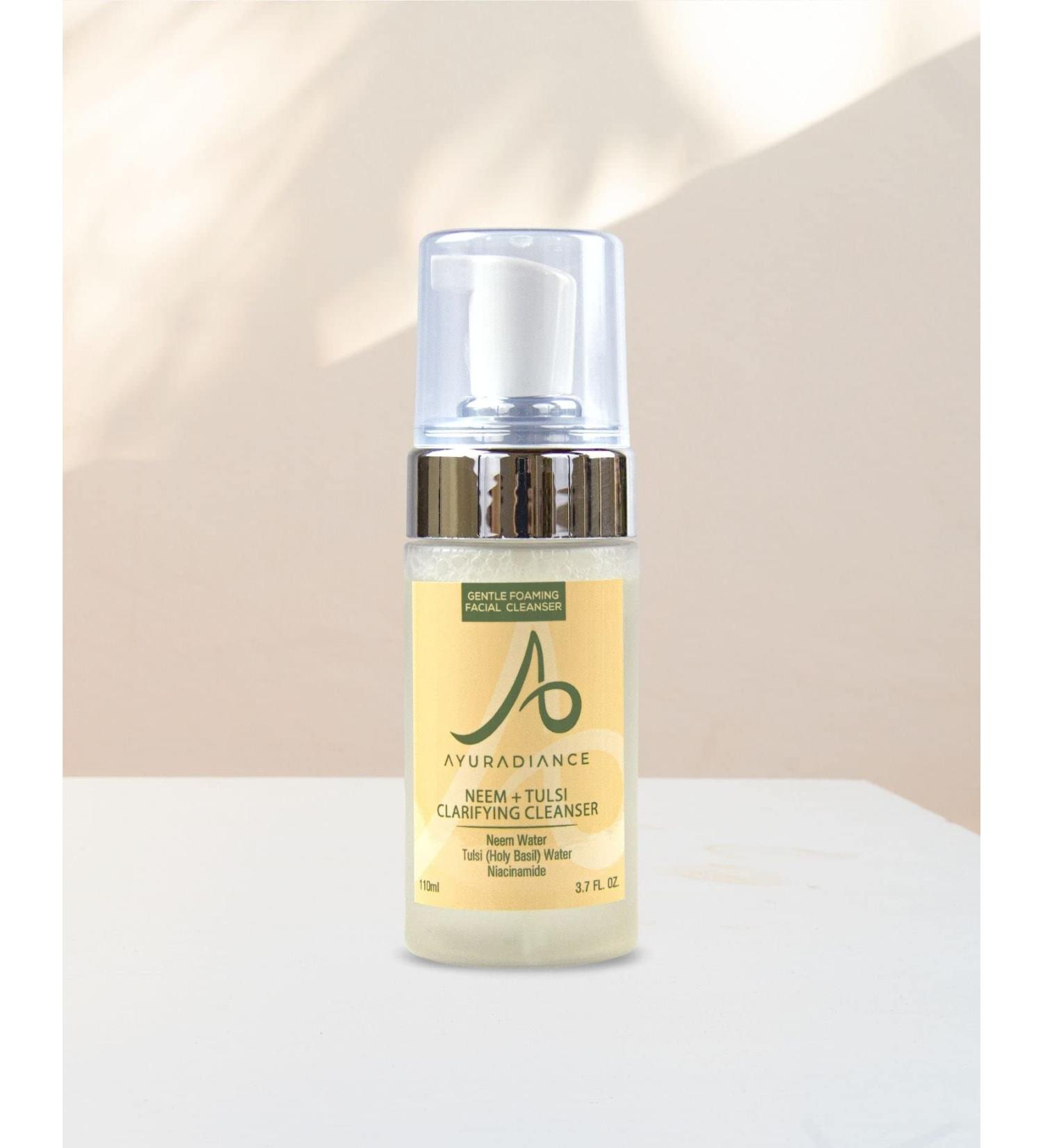 Neem & Tulsi Clarifying Pores Cleanser - Acne-Fighting Niacinamide Skincare | 110ml - International Shipping Available - Buy Online on GoSupps.com