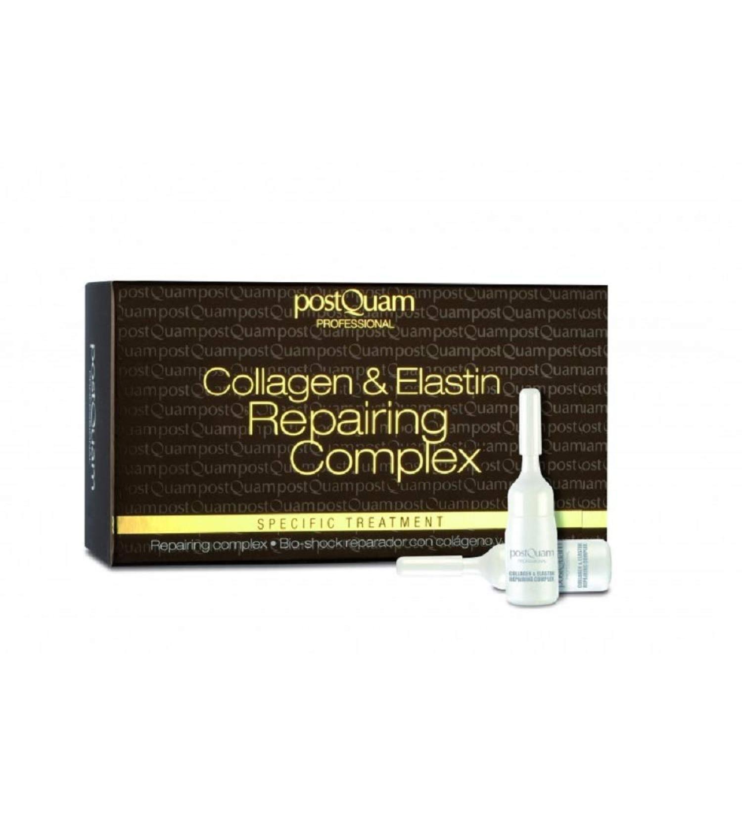 POSTQUAM Bio Shock Collagen & Elastin Repair Ampoules 12x3ml - Nourishing Facial Treatment for All Skin Types - International Shipping Available - Buy Online on GoSupps.com