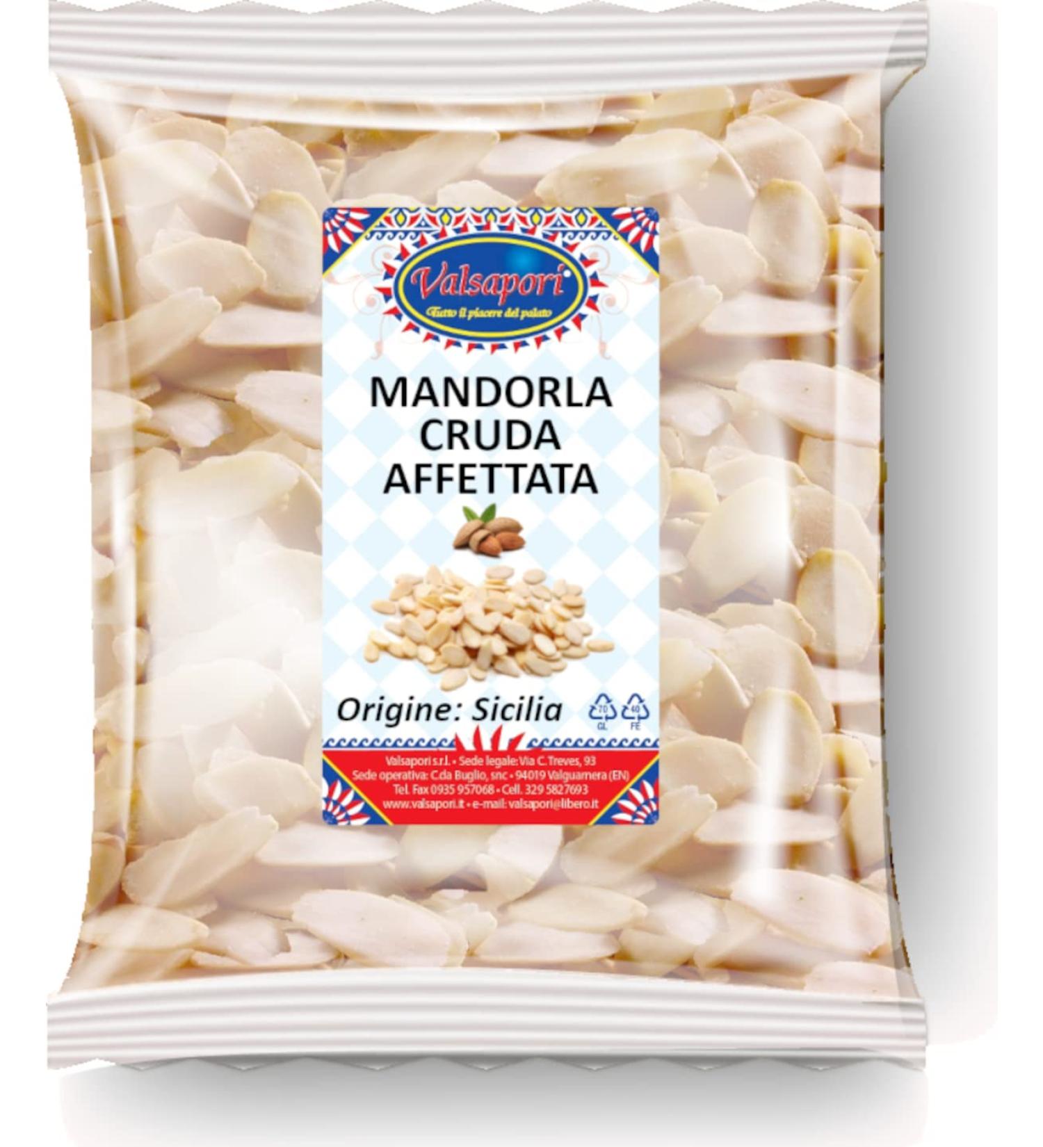  HOME LINE Valsapori - Raw Roasted Almonds - 500g Pack - Origin: Sicily | Raw unroasted Italian almonds - Peeled almond flakes - Dried fruit snack - Rich in fiber and vitamins - Buy Online on GoSupps.com