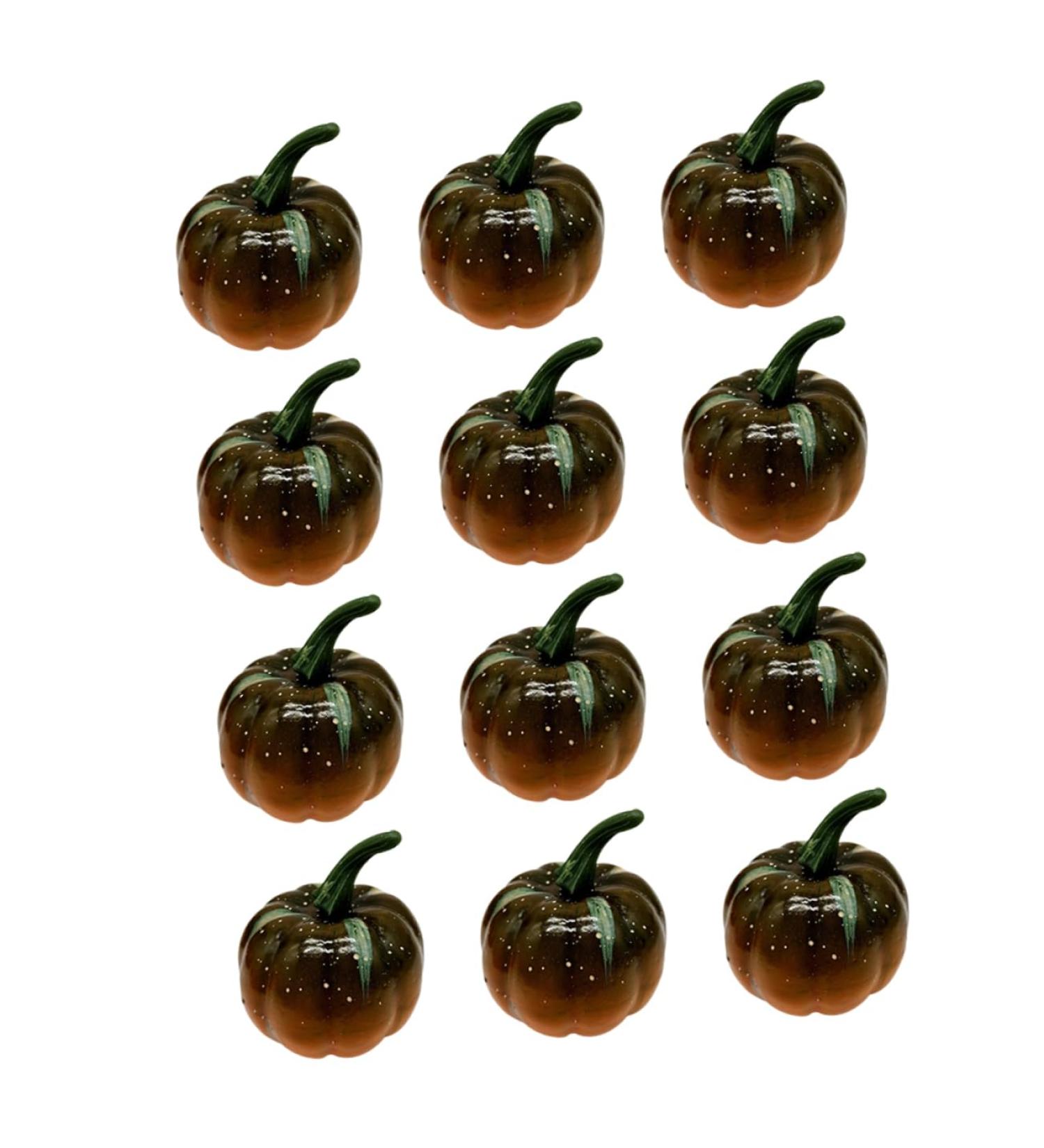 DECHOUS 12pcs Halloween Pumpkin Home Stuff Halloween Supplies Artificial Pumpkins Black Pumpkins Simulation Pumpkin Halloween Decorations Miniatures Photography Prop Household Reward Foam - Buy Online on GoSupps.com
