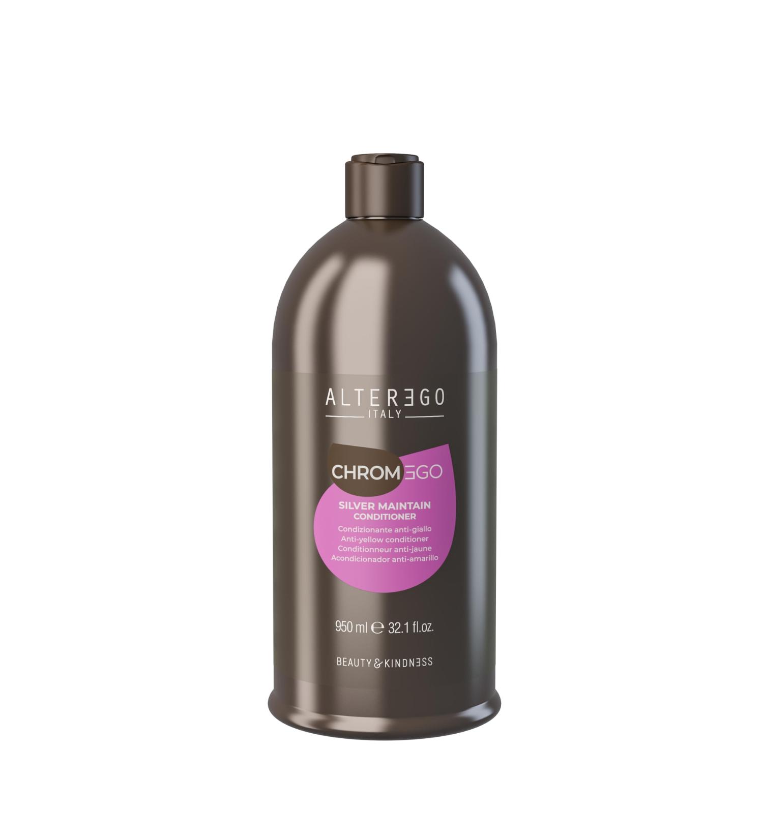 Alter Ego CHROMEGO Silver Maintain Conditioner | Purple Conditioner for Blonde Silver Gray and Highlighted Hair 950 ml *New Packaging (2024)* 950 ml (Pack of 1) - Buy Online on GoSupps.com