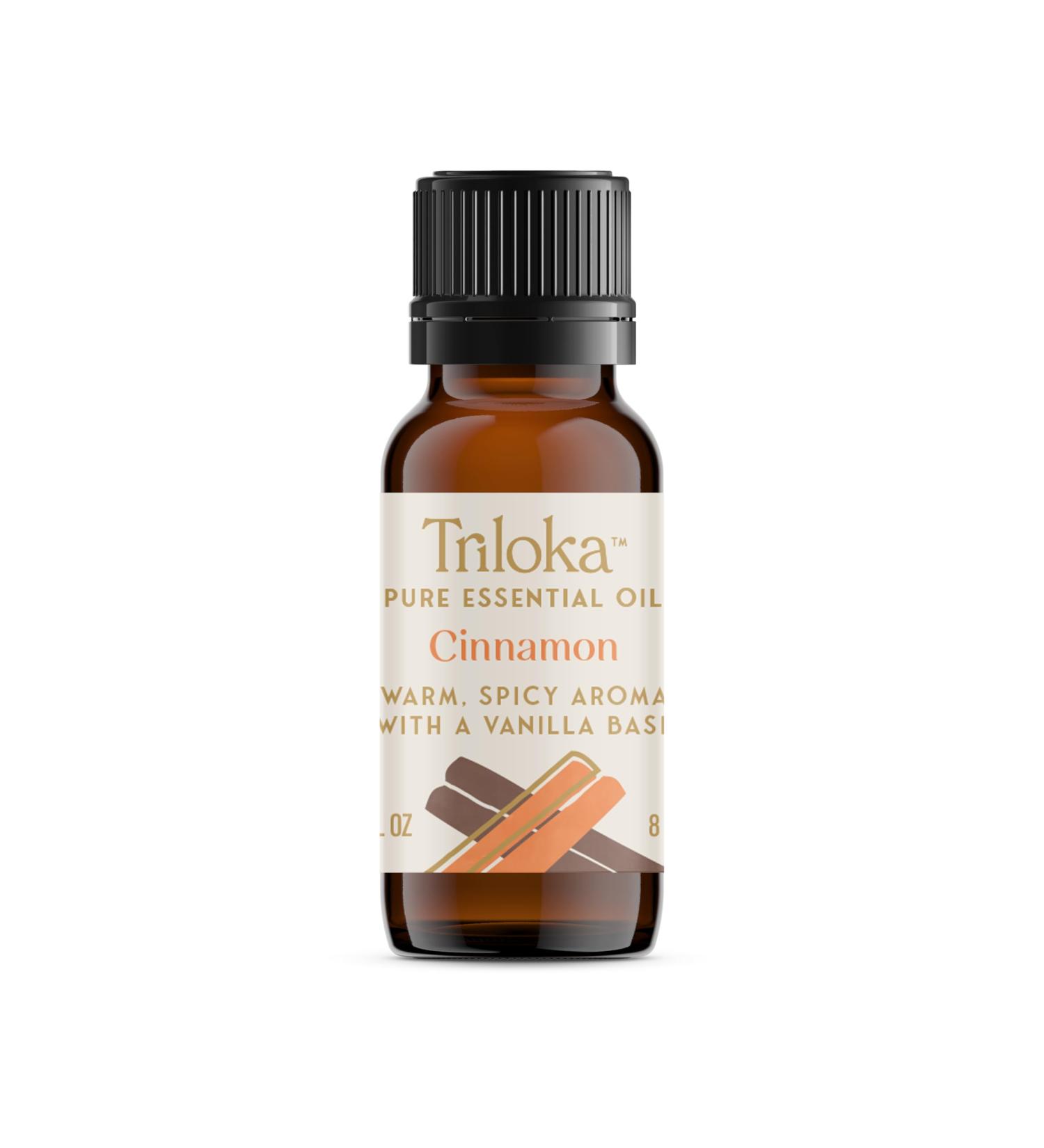 Cinnamon - Triloka Aromatherapy Essential Oil - 1/3 Ounce Bottle