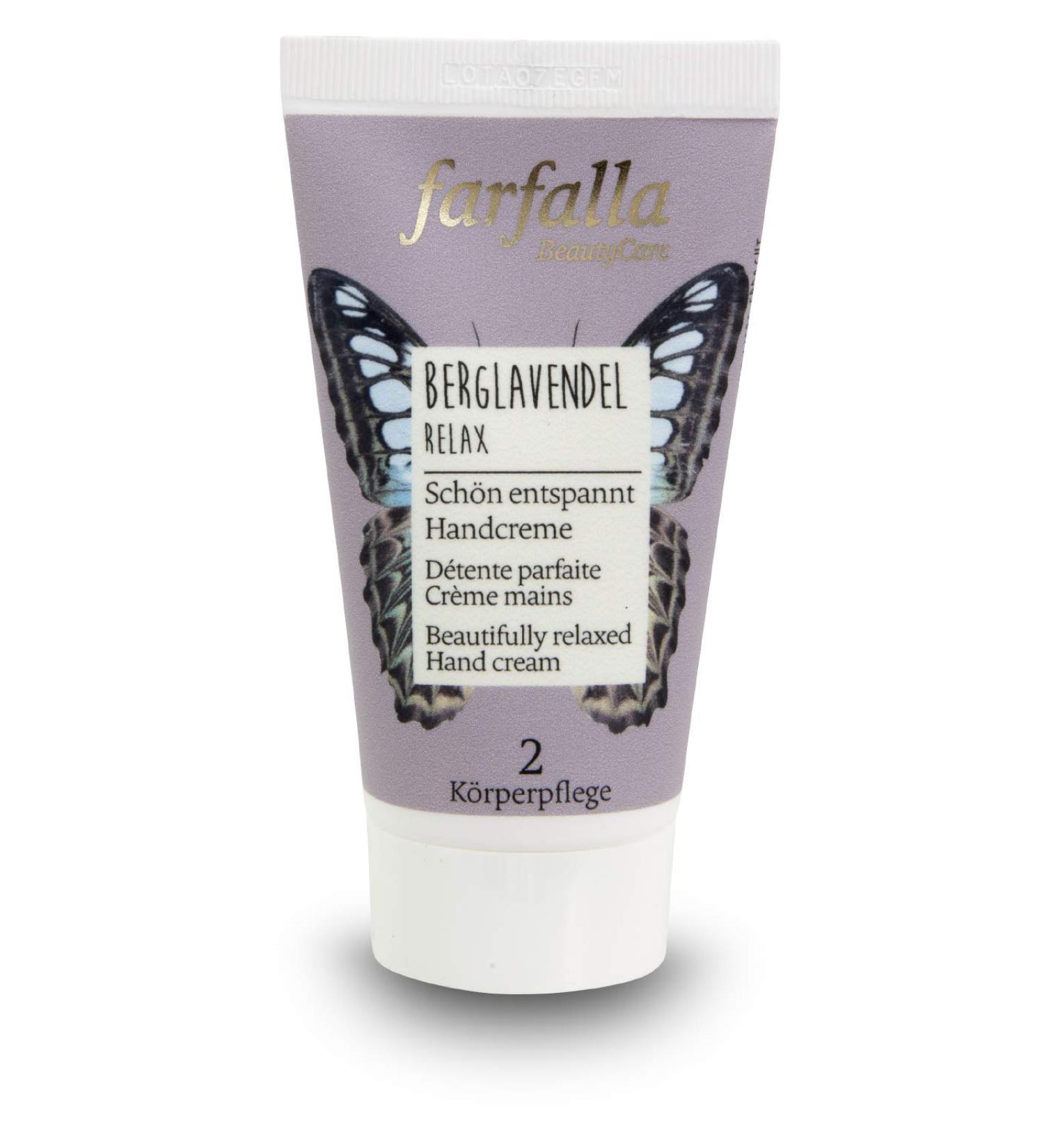 Farfalla Berglavendel Relax Hand Cream 50ml | Intensive Moisture & Organic Shea Butter | 100% Natural Cosmetics for Hand Care - Buy Online on GoSupps.com