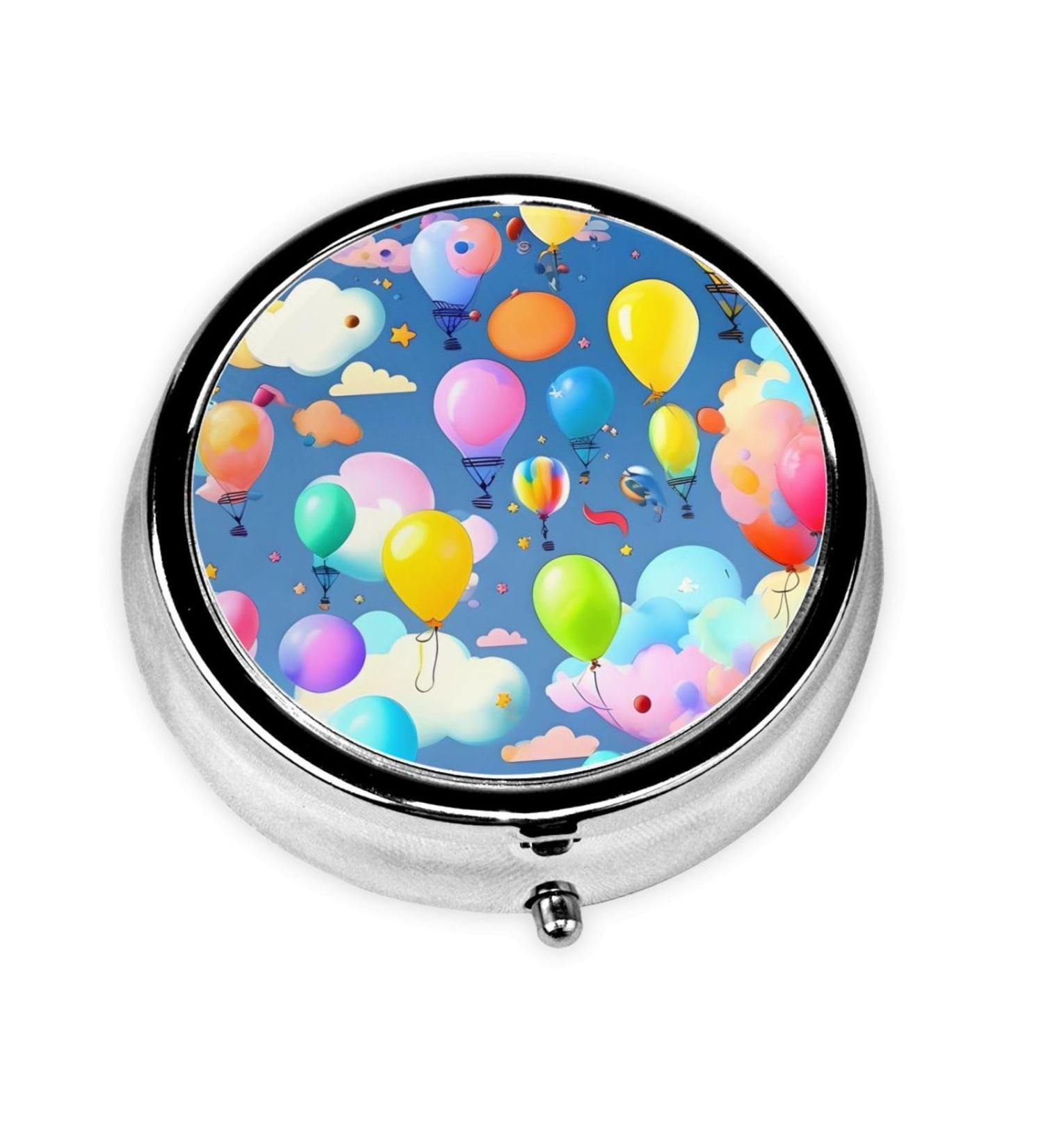 Colorful Round Pill Box - 3 Compartment Travel Organizer for Pills | Portable & Durable - Buy Online on GoSupps.com