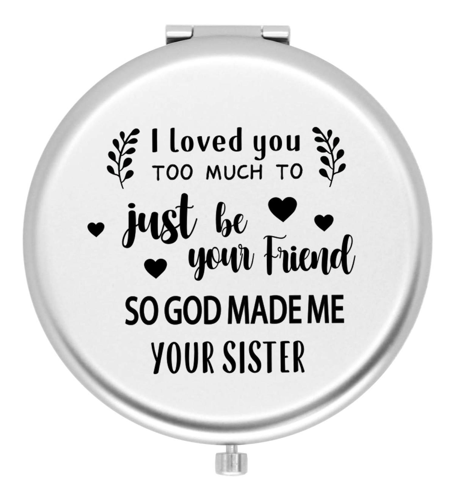 Muminglong Frosted Compact Mirror - Sister Birthday & Christmas Gift idea - Silver - Buy Online on GoSupps.com