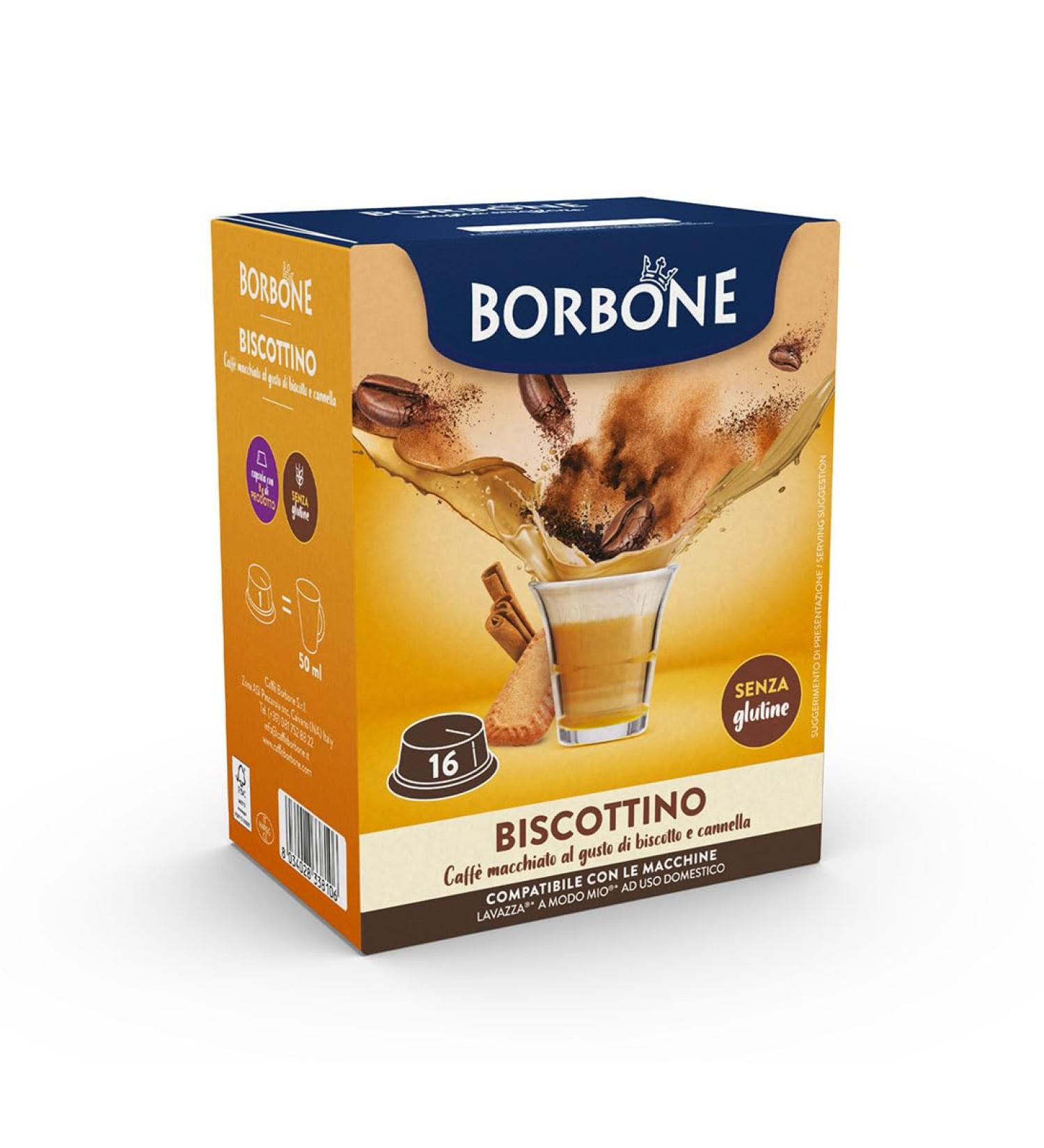 Caff Borbone 96 Capsules compatible with Lavazza a Modo Mio Soluble Drink with Biscottino flavor - Buy Online on GoSupps.com