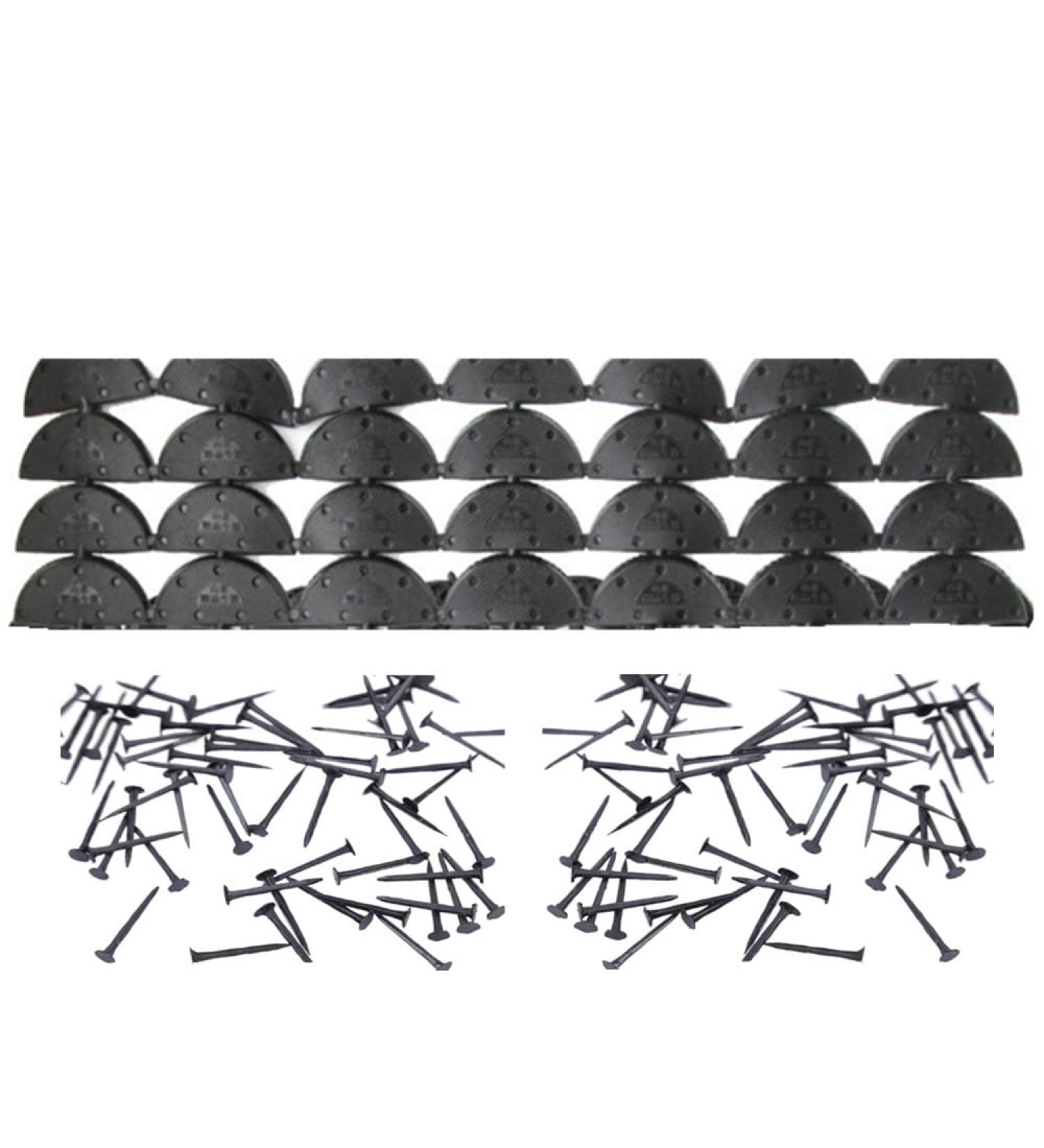 28 Pcs Large Black Rubber Heel Plates Shoe Repair Kit with Nails - Replacement Sole Heel Taps - Buy Online on GoSupps.com