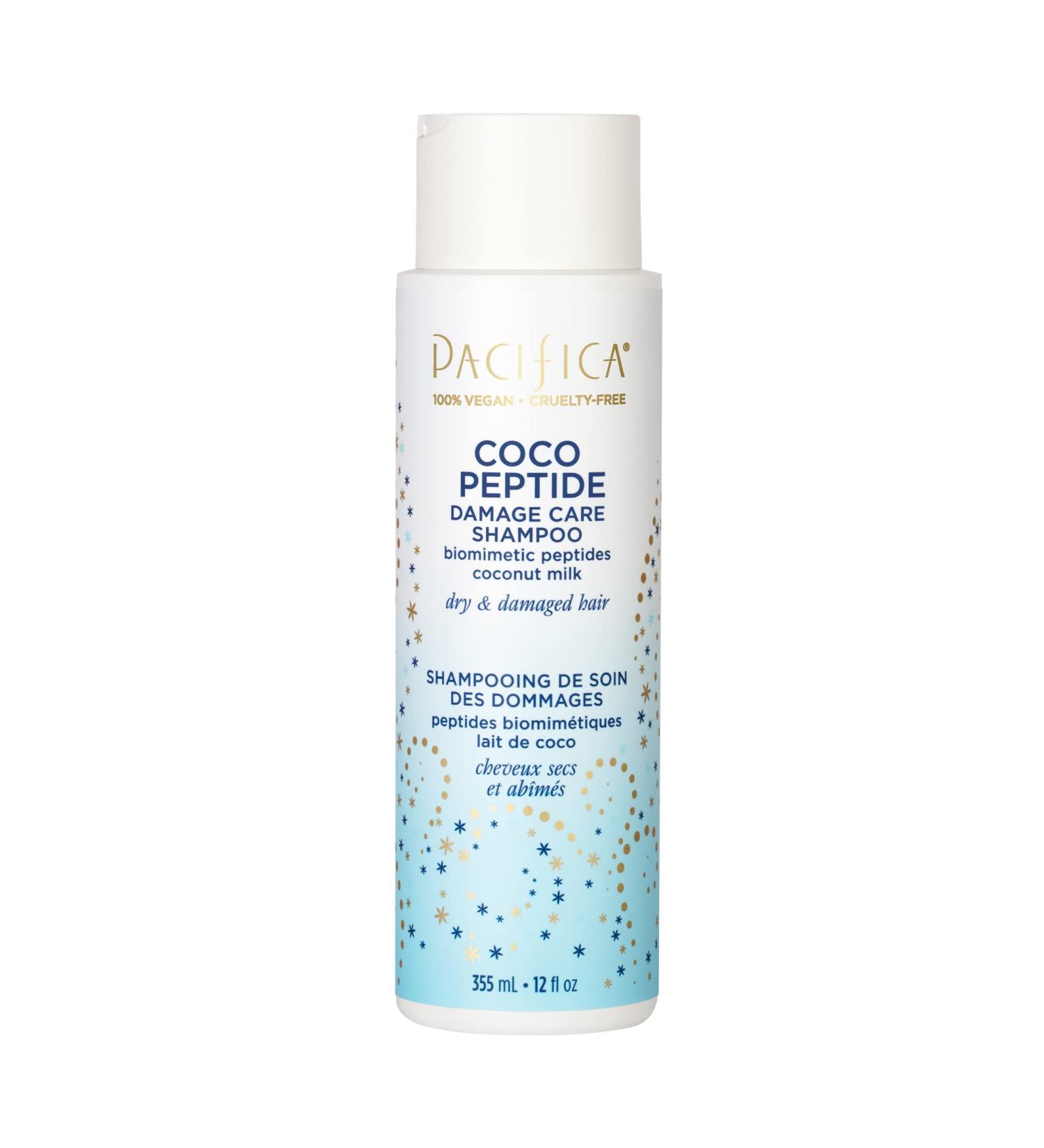 Pacifica Beauty Coco Peptide Damage Care Shampoo for Dry & Damaged Hair - Repair Damage from Bleach, Color, Chemical Services, Chlorine & Heat - With Coconut, Vitamin B5, and Peptide - Treat Split Ends & Breakage - Buy Online on GoSupps.com