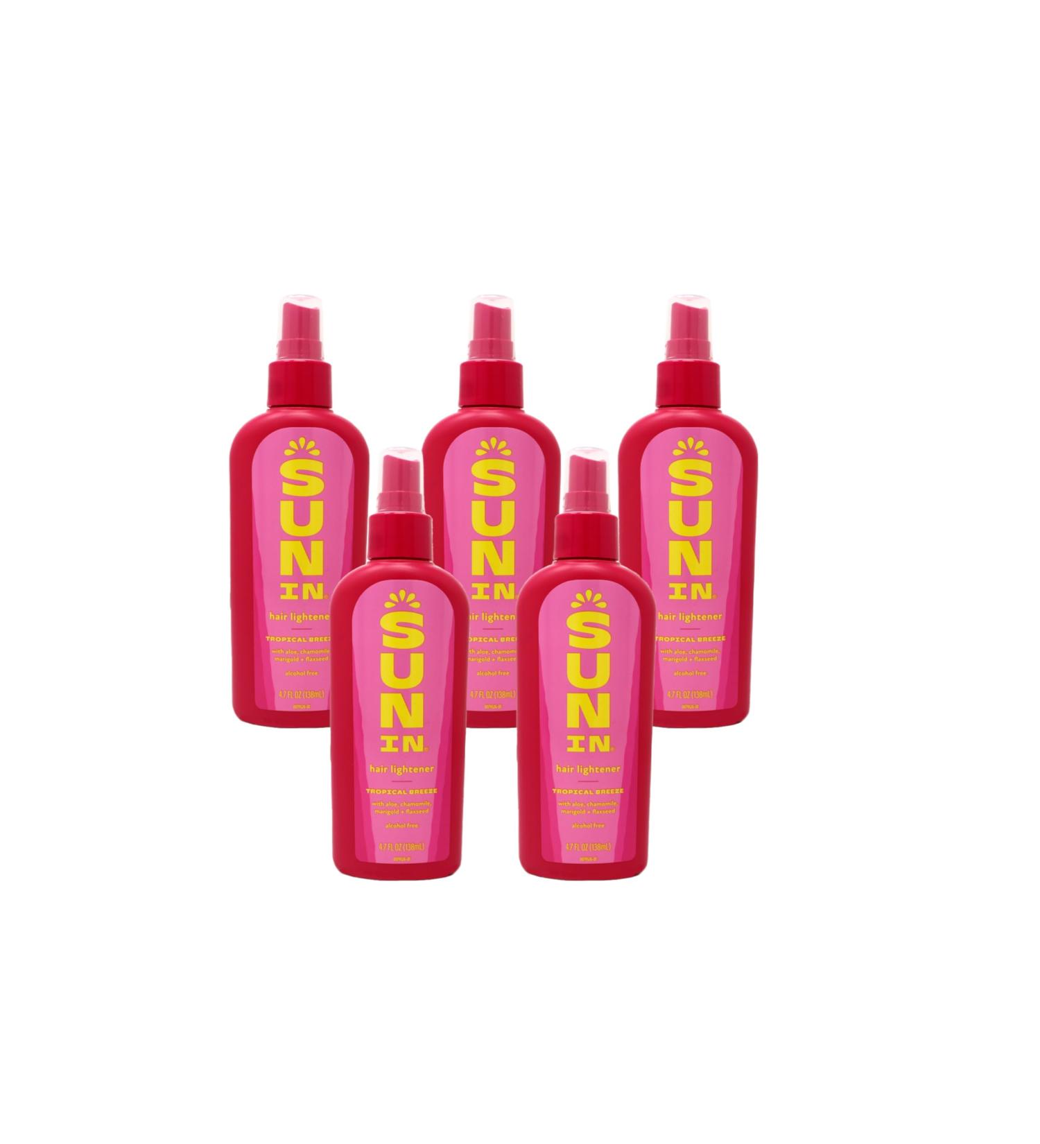 Sun-In Hair Lightener Spray Tropical Breeze 4.70 oz (Pack of 5) Tropical Breeze 4.7 Fl Oz (Pack of 5) - Buy Online on GoSupps.com