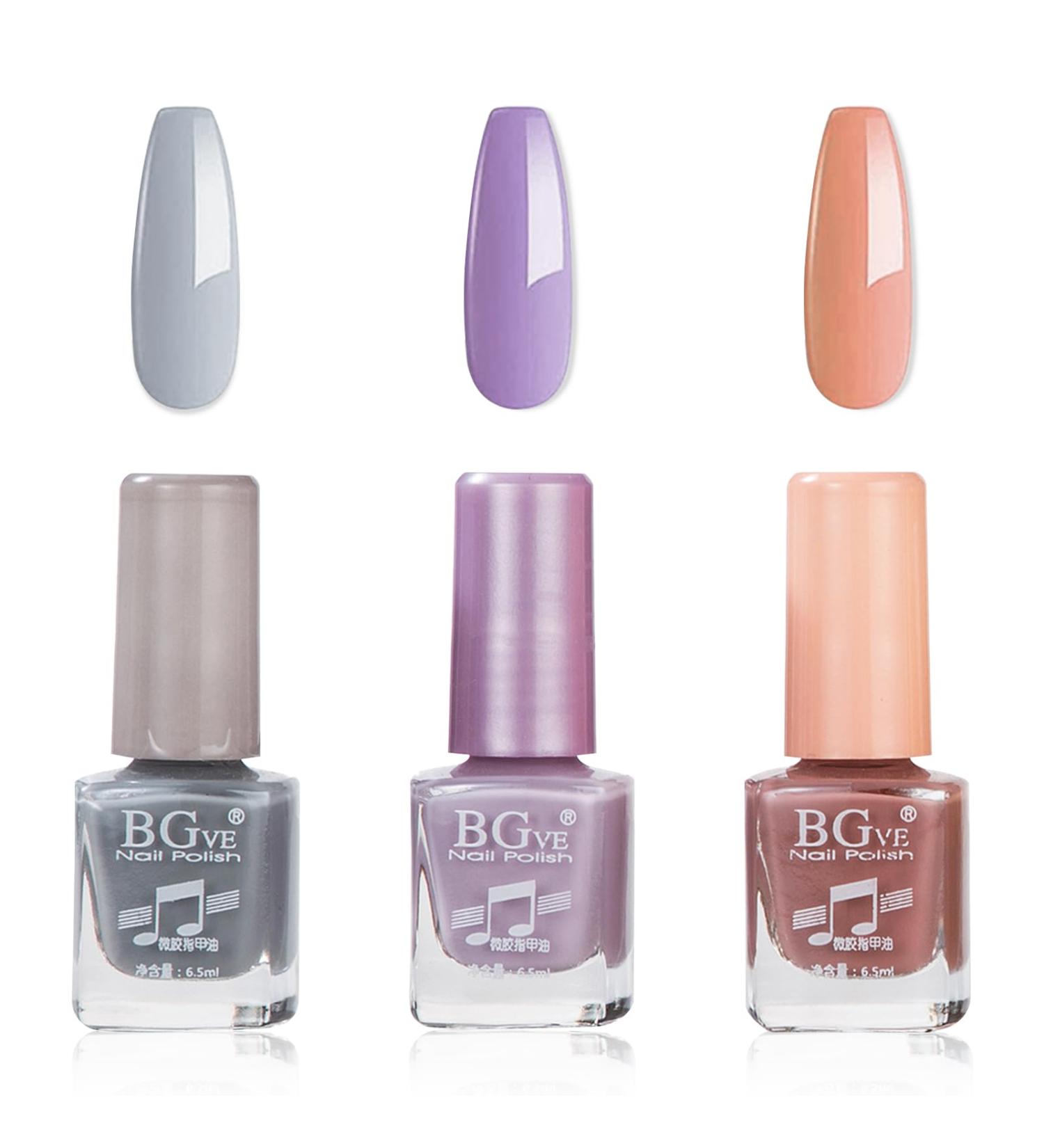 3 Color Nail Polish Set Quick Dry & Long Lasting Nail Varnish Pastel Gel Nail Polish Non-Toxic Water Based Nail Polish Nature No Need UV Nail Paint For Diy Nail Art (Style C) - Buy Online on GoSupps.com