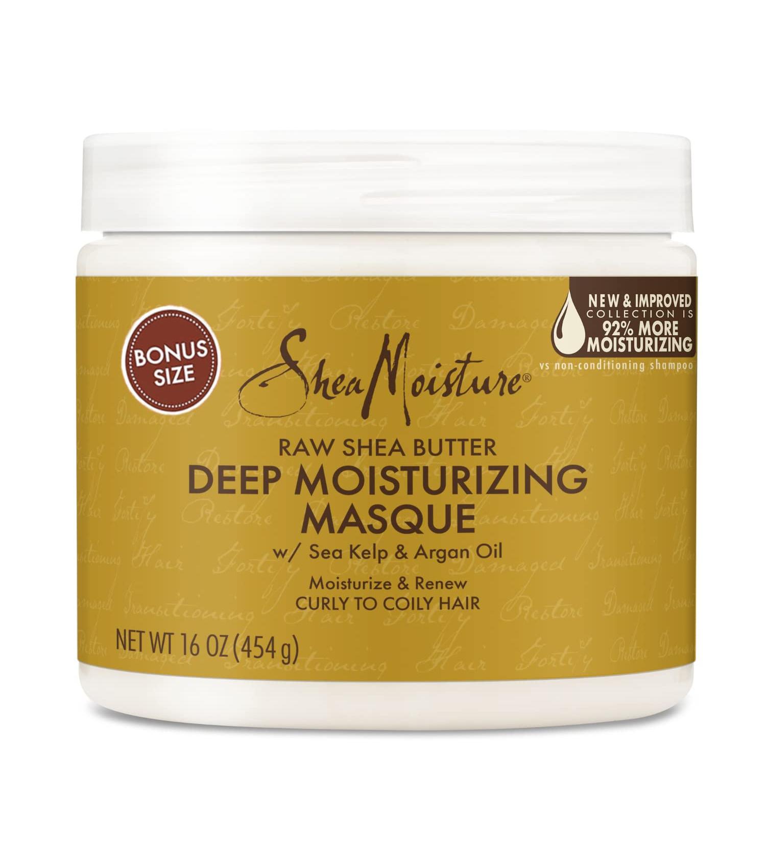 Shea Moisture Deep Treatment Hair Mask with Raw Shea Butter, Sea Kelp & Argan Oil Promotes Healthy Hair Growth, Curly Hair Products 16 Fl Oz (Family Size) - Buy Online on GoSupps.com