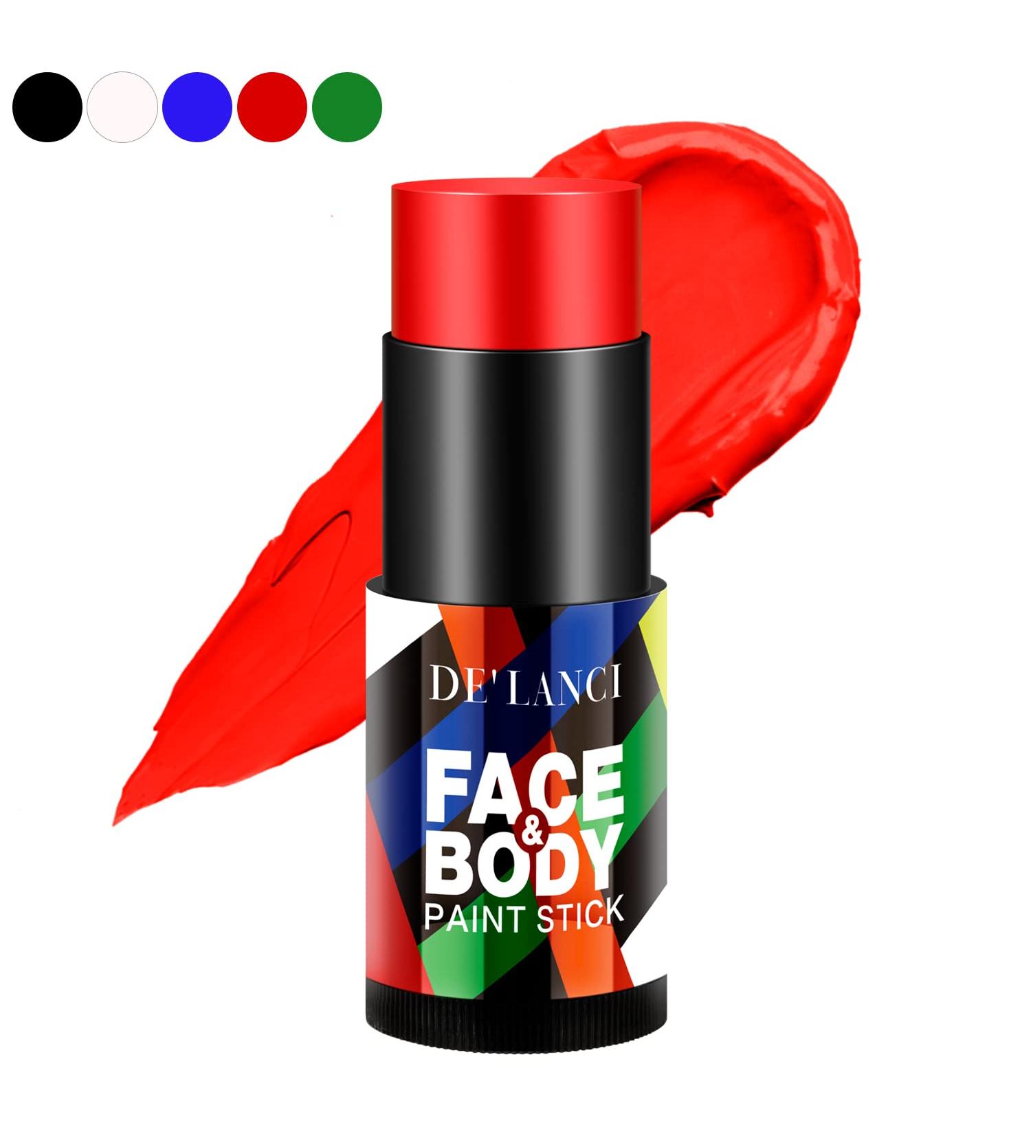 DE'LANCI Red Face Paint Stick - Cream Blendable Body Paint for Halloween Makeup & Cosplay - Buy Online on GoSupps.com