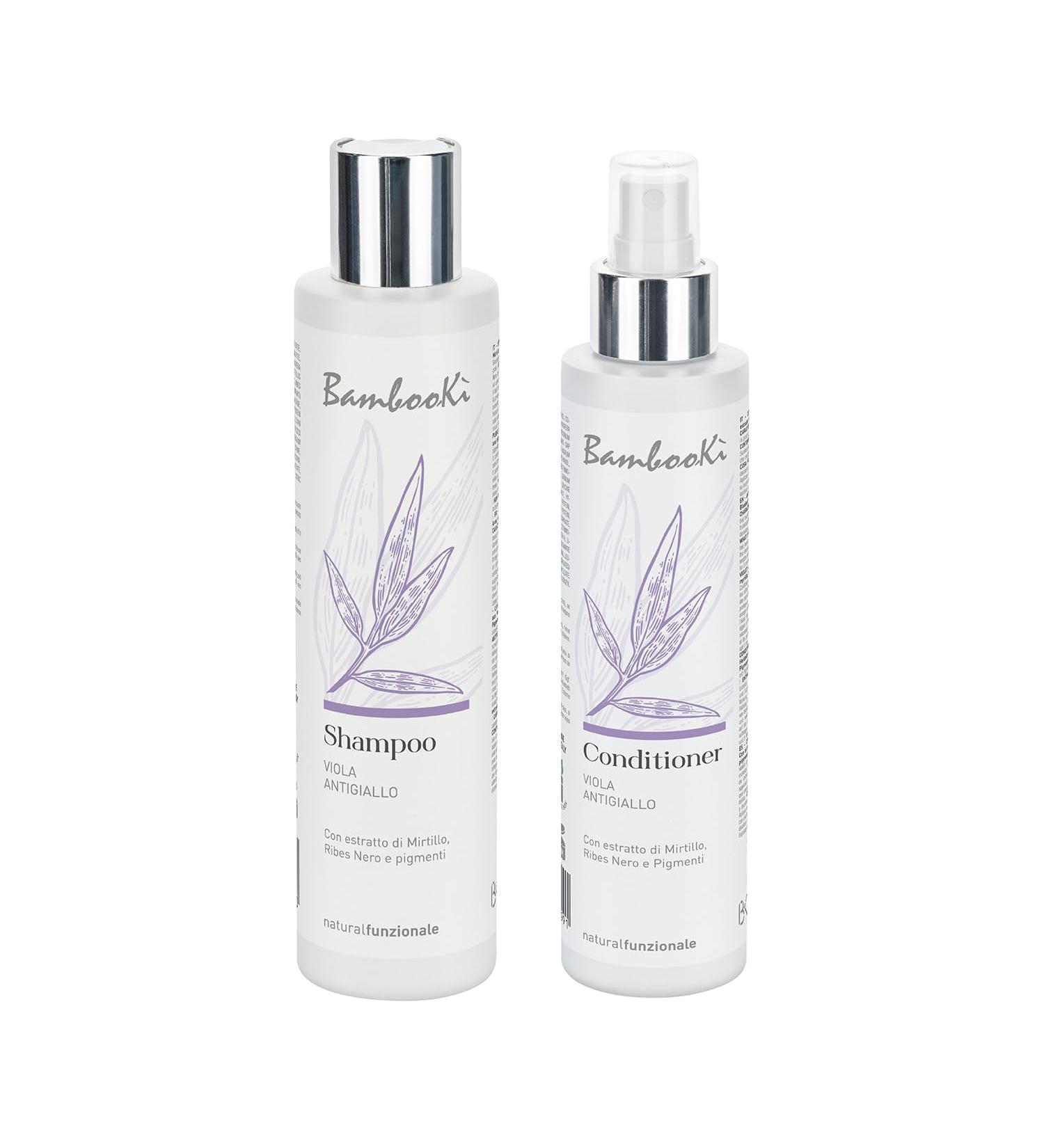 Bambook Professional Mask and Shampoo Kit for Blonde and Gray Hair Neutralizing Yellow and Orange Reflections with Bamboo Keratin Coconut Oil SLS and Paraben Free - Buy Online on GoSupps.com