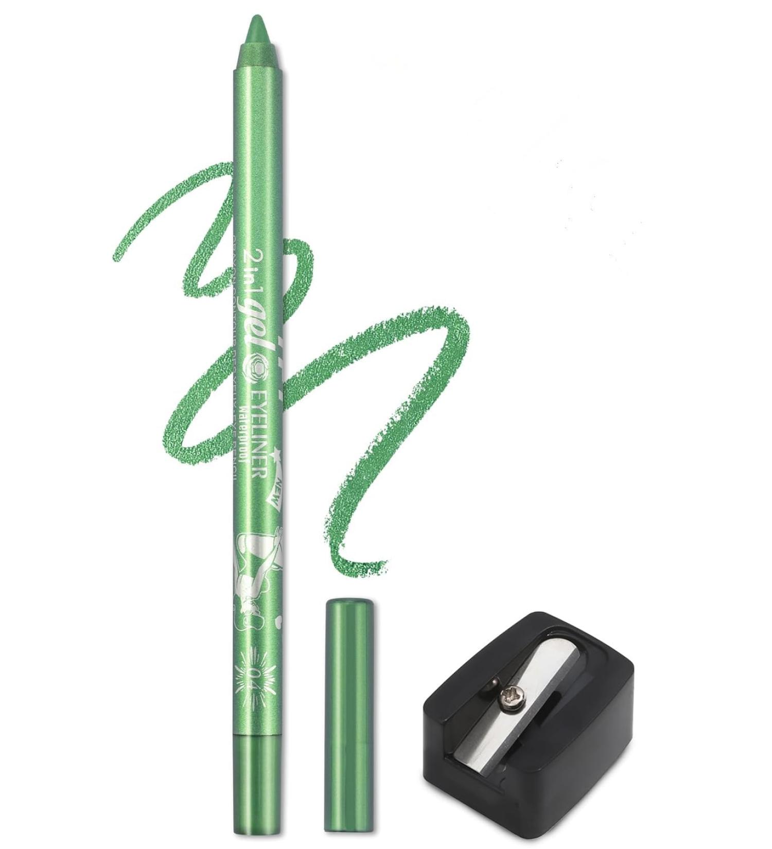 Colorful Gel Glitter Eyeliner Waterproof Eyeliner Lip Liner Eyeshadow Eyebrow Pencil Eye Makeup Pen (09# Cool Blue) - Buy Online on GoSupps.com
