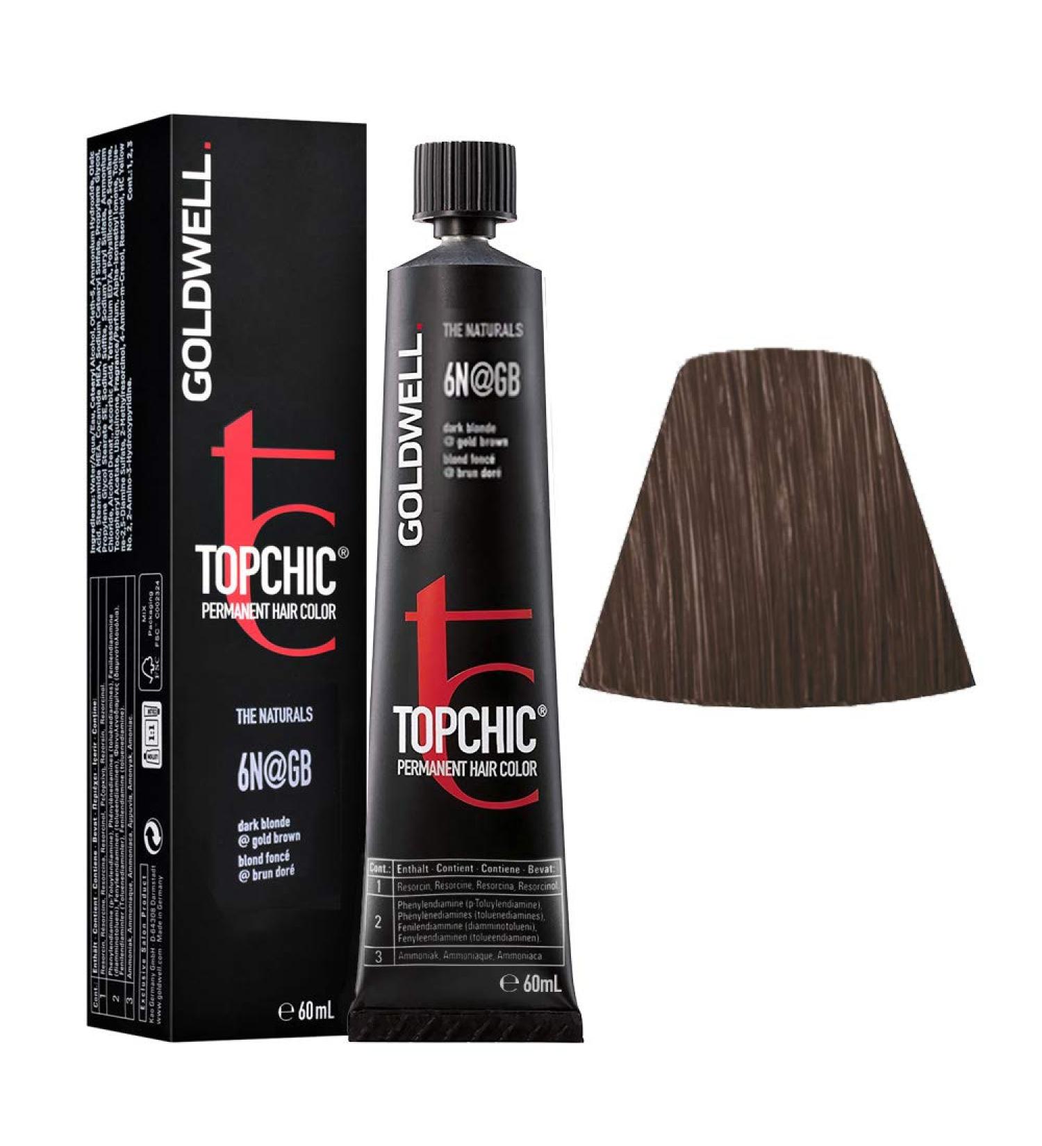 Goldwell Topchic Haarfarbe 6N GB 6N GB dunkelblond elumenated gold braun 60 milliliter braun 60 ml (1Pack)