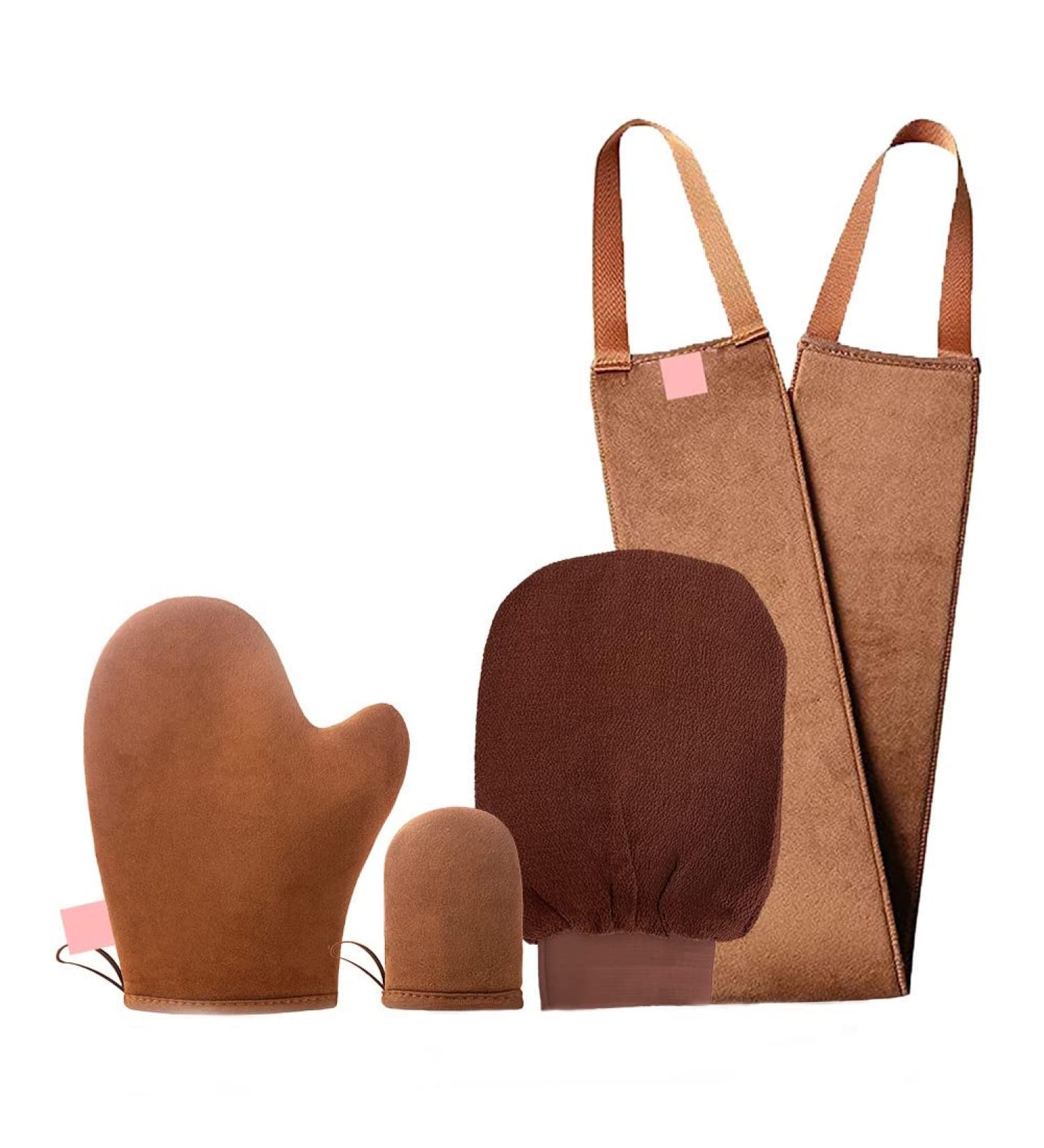 Xptieeck Tanning Oil Glove Set Sunless Tanning Applicator Body Flocking Gloves Oil Tool Self Tanning Glove Applicator - Buy Online on GoSupps.com
