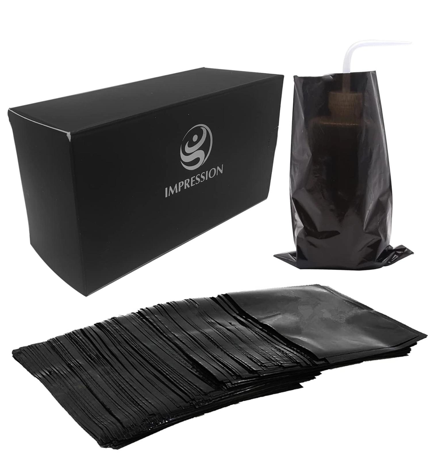 HHUK 250pcs Black Tattoo Wash Bottle Bags 6inX9in - Disposable Odorless Squeeze Bags for Tattoo Bottles - Tattoo Supplies & Kits - Buy Online on GoSupps.com