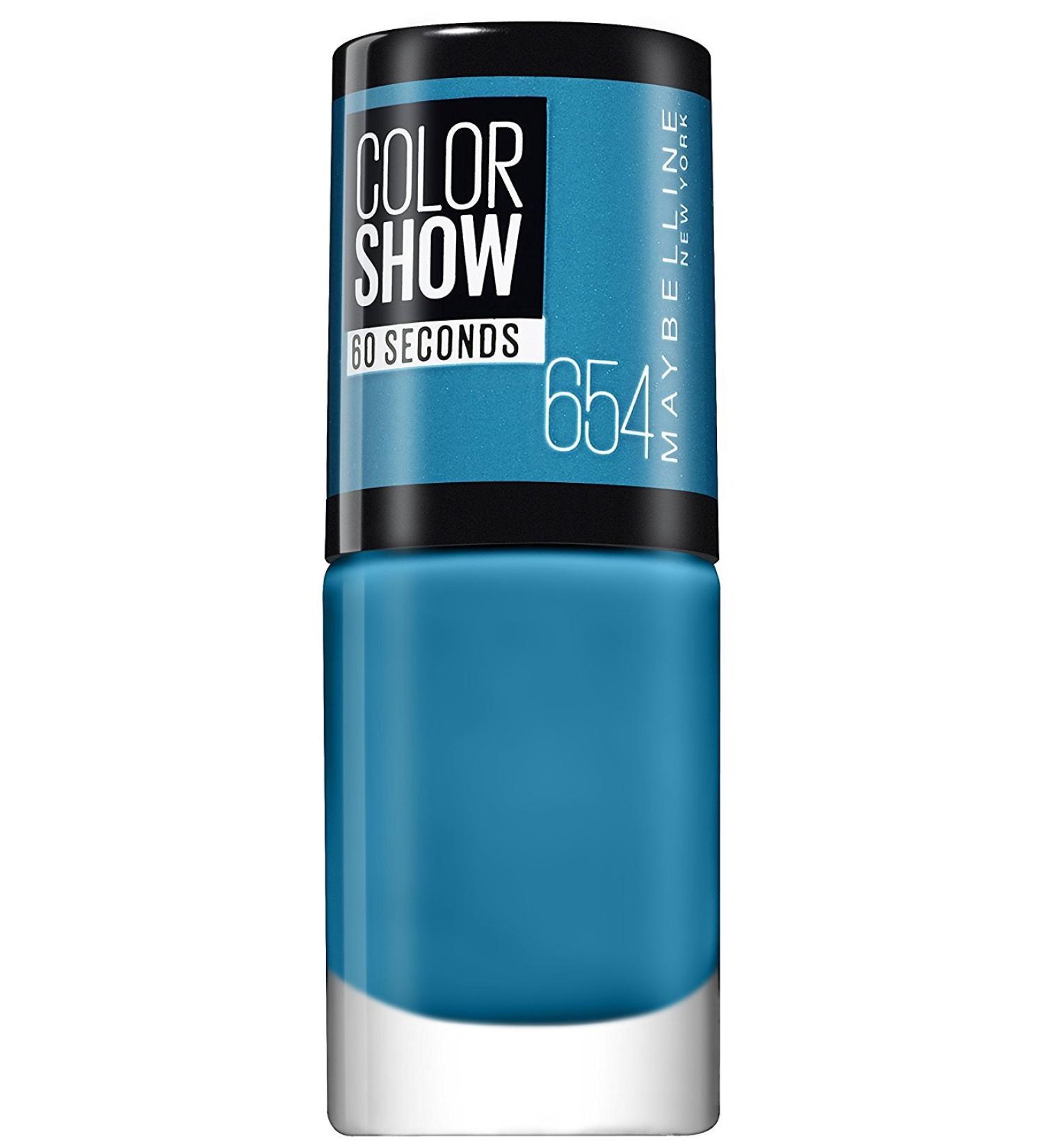 Gemey Maybelline Nail Polish Colour Show No. 254 Superpower Blue