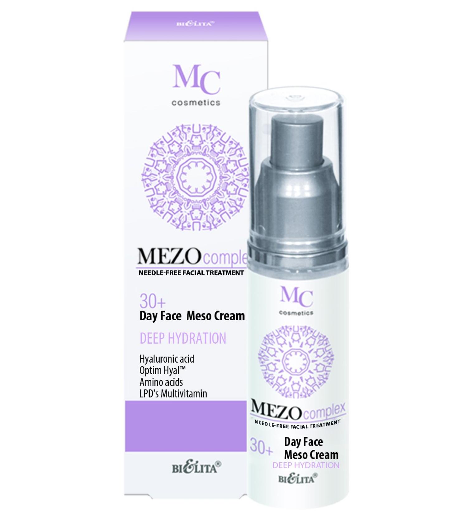 Vitex MEZOcomplex Line Day Face Cream 30+ - Deep Hydration with Hyaluronic Acid & Collagen for All Skin Types | 50ml - Buy Online on GoSupps.com