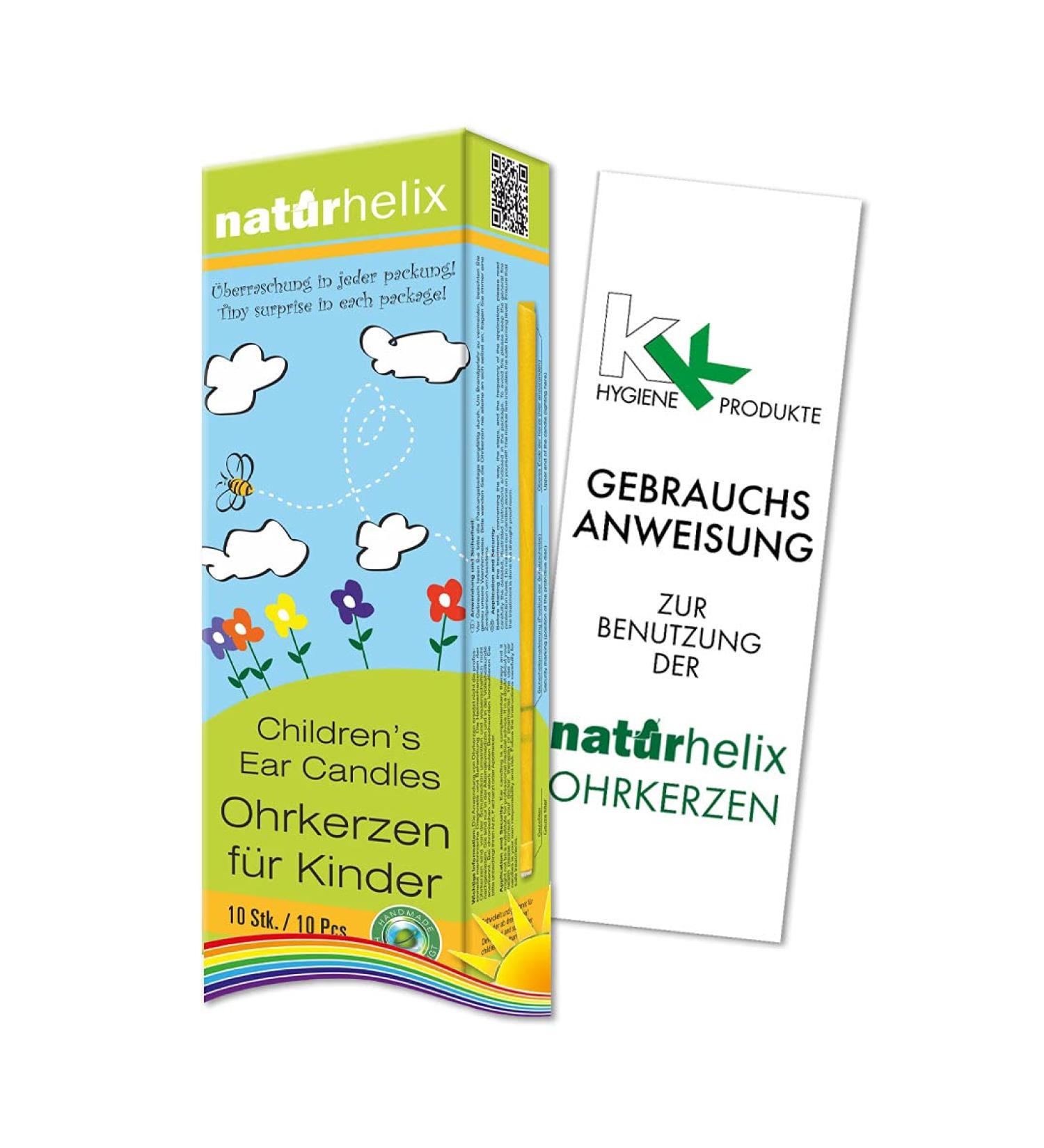 KK Ear Candles Naturhelix for Children | Rainbow Chamomile Ear Candle Treatment Instructions | 10 Pieces Pack - Buy Online on GoSupps.com