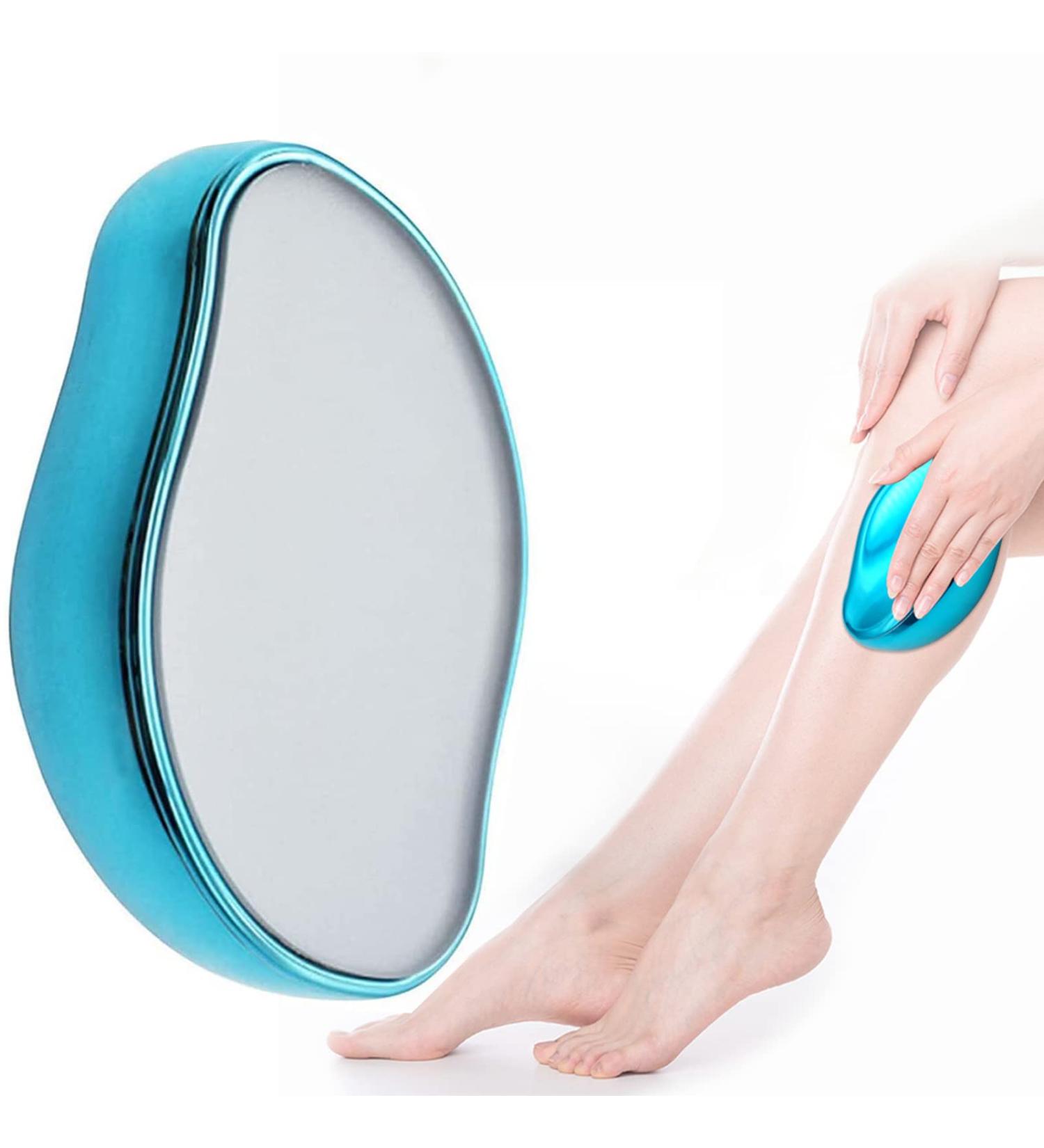 Painless Crystal Hair Eraser for Women - Mini Exfoliation Epilator for Silky Smooth Skin (Blue) - Buy Online on GoSupps.com