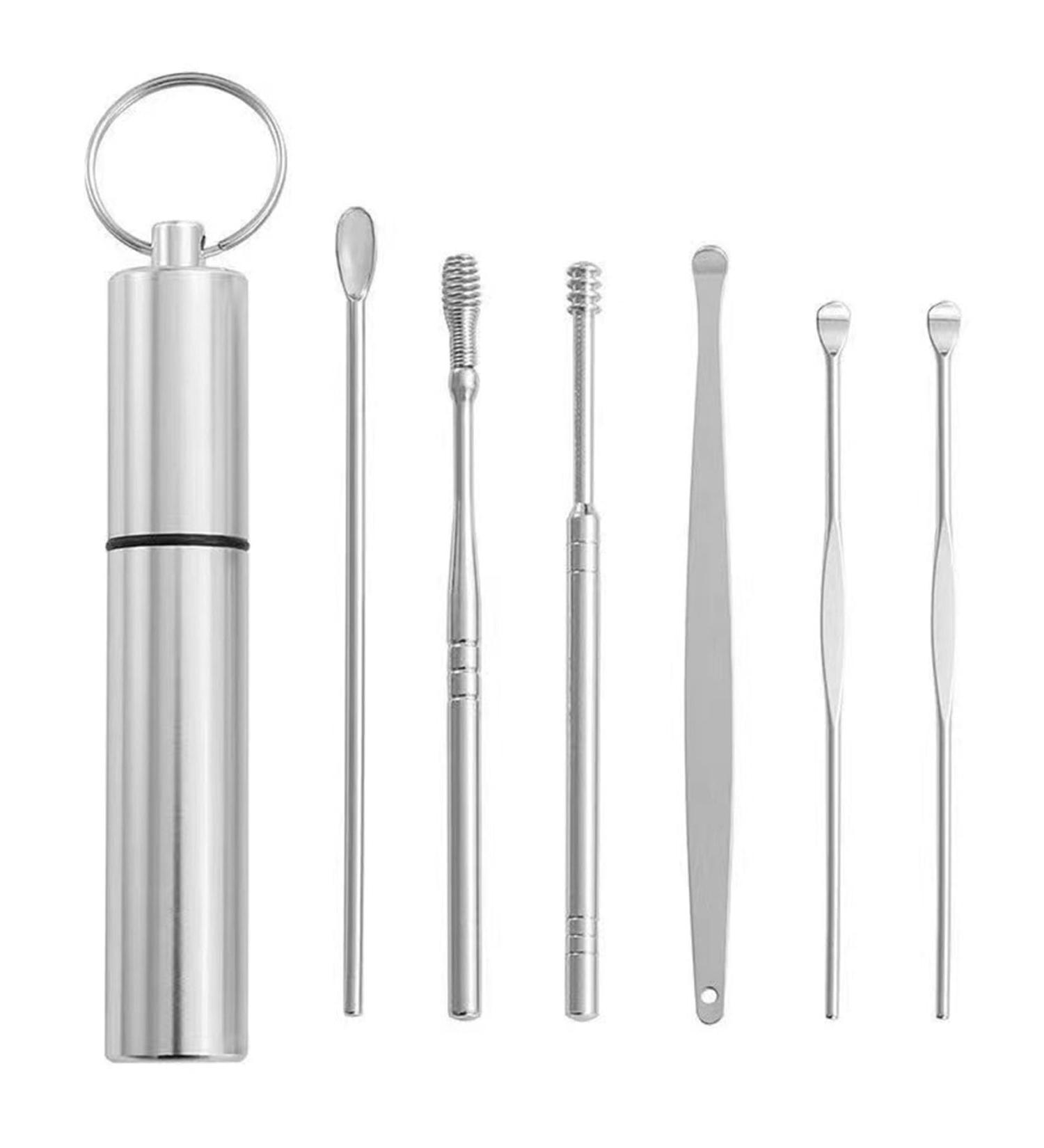 Buy Portable Earwax Removal Tool - Foldable Titanium Alloy Ear Spoon Cleaner with Key Ring for Safe & Effortless Ear Cleaning - Buy Online on GoSupps.com