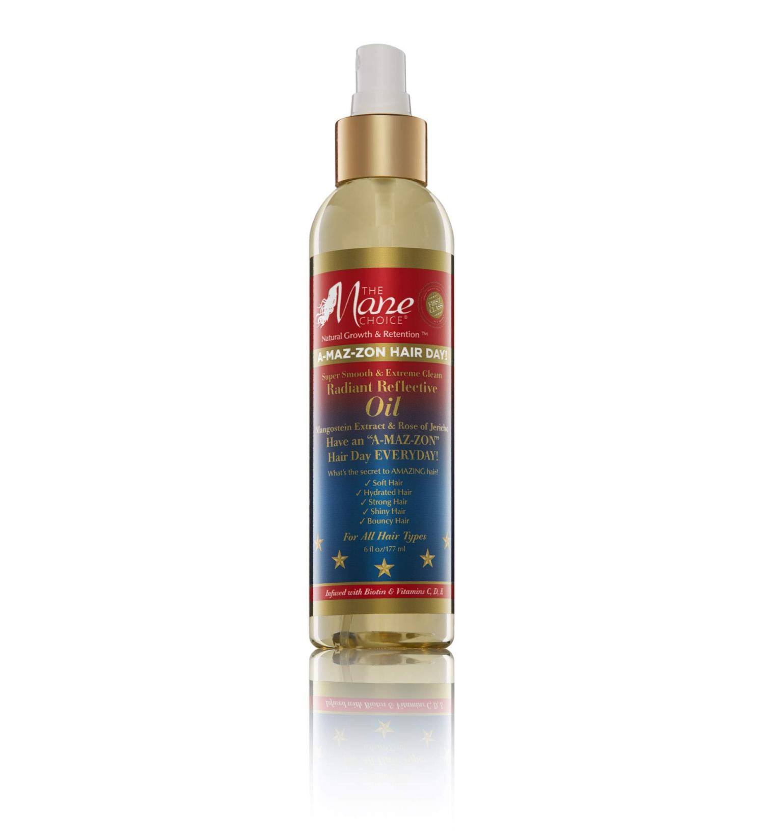 Buy The Mane Choice A-MAZ-ZON Hair Day - Radiant Reflective Oil | Lightweight Shine Booster with Biotin & Amla Oil for Moisture & Shine - 8 OZ - International Shipping Available - Buy Online on GoSupps.com