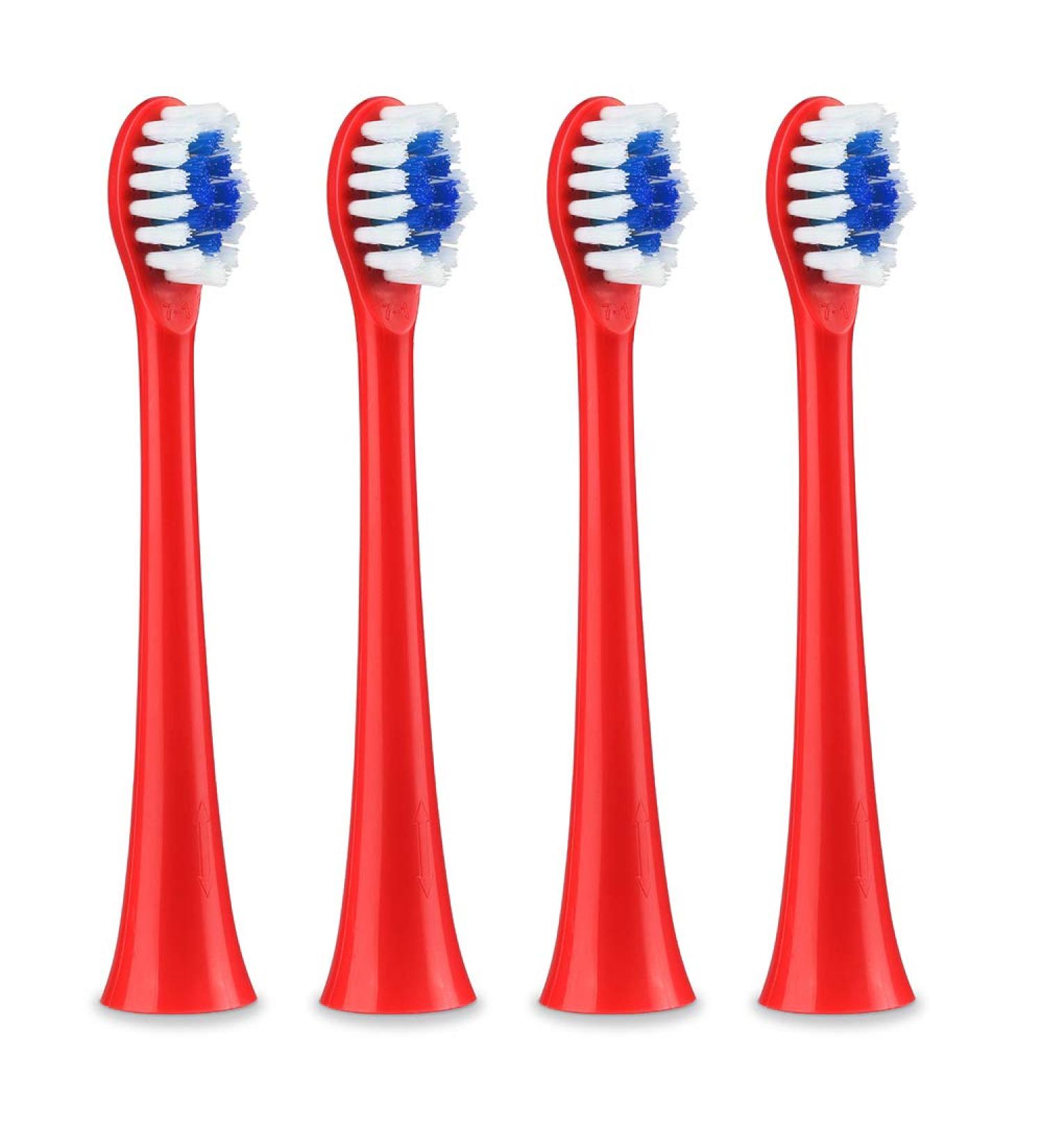 4-Pack Replacement Toothbrush Heads for Sonic V200 Kids Electric Toothbrushes - End-Rounded Soft Bristles, 7X More Plaque Removal, Comfortable & Efficient Clean Teeth - Perfect for Kids - Buy Online on GoSupps.com
